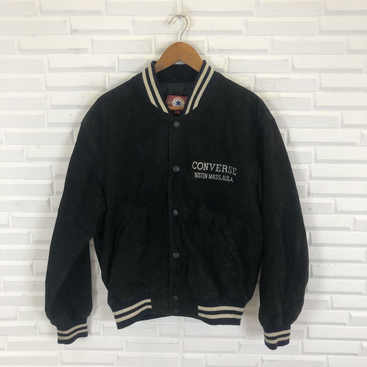 Converse CONVERSE CHUCK TAYLOR VARSITY LEATHER(Pig Skin) JACKET Size US L / EU 52-54 / 3 - 2 Thumbnail