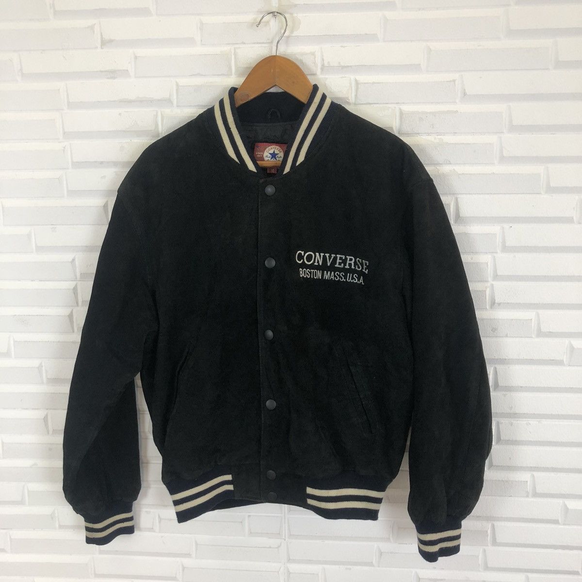 Converse CONVERSE CHUCK TAYLOR VARSITY LEATHER(Pig Skin) JACKET Size US L / EU 52-54 / 3 - 1 Thumbnail