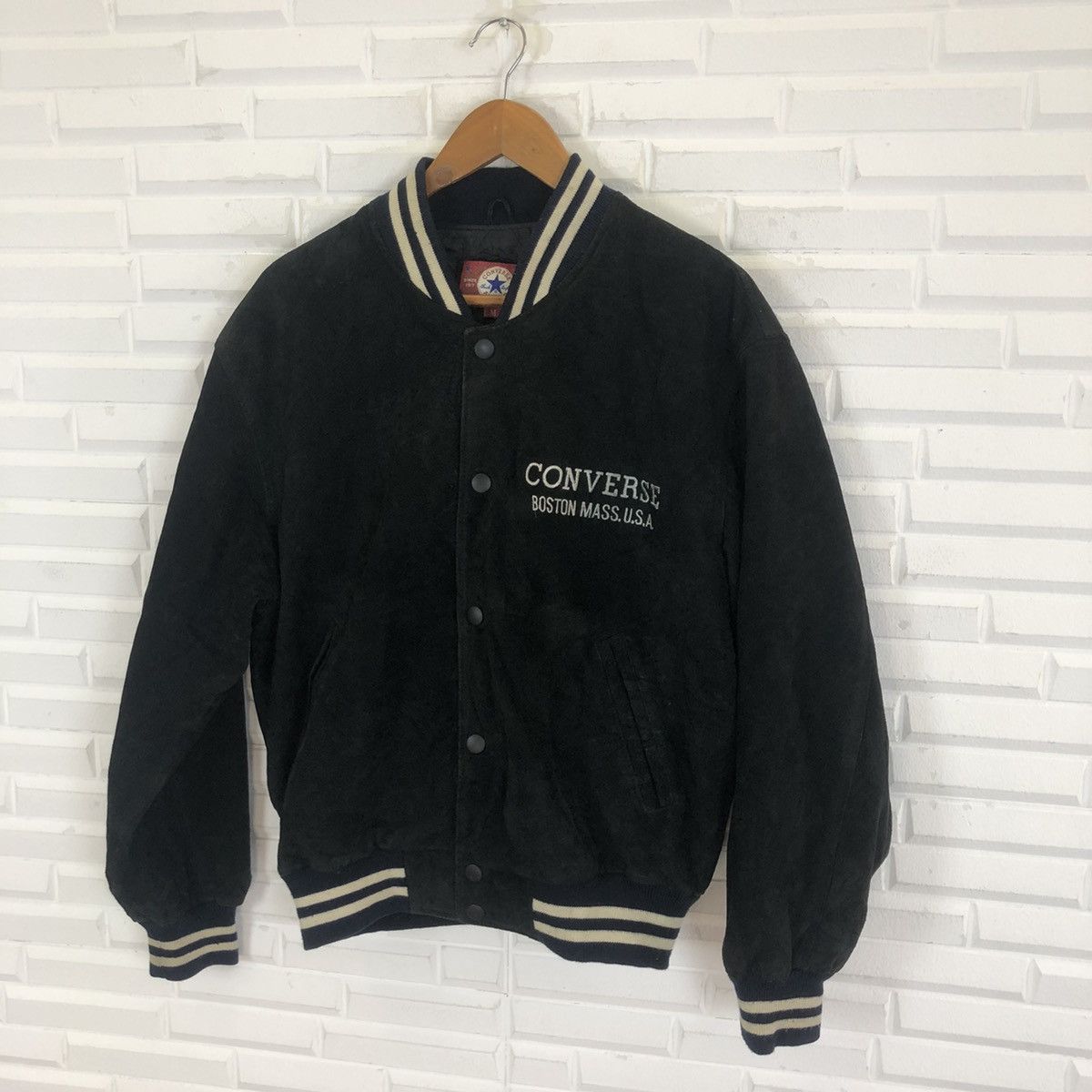 Converse CONVERSE CHUCK TAYLOR VARSITY LEATHER(Pig Skin) JACKET Size US L / EU 52-54 / 3 - 3 Thumbnail