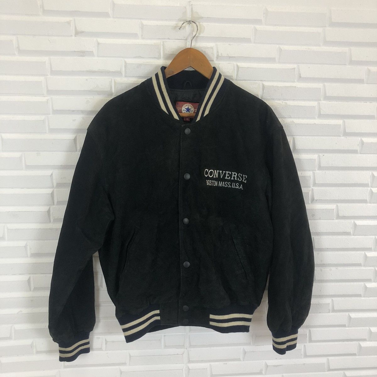 Converse CONVERSE CHUCK TAYLOR VARSITY LEATHER(Pig Skin) JACKET Size US L / EU 52-54 / 3 - 4 Thumbnail