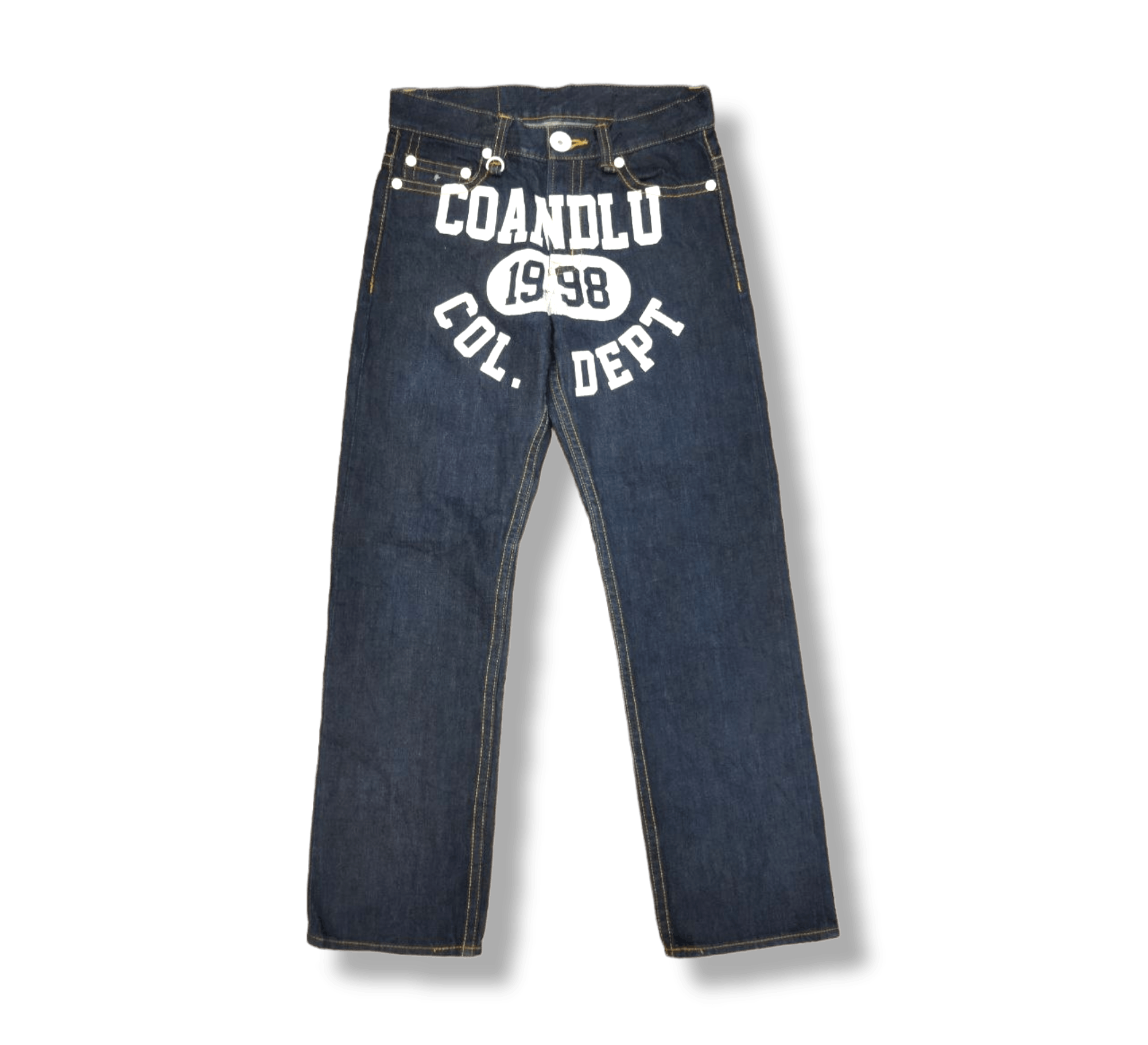 image of Archival Clothing x Indigo co&lu Japan Blue Denim Jeans in Dark Blue Denim, Men's (Size 30)