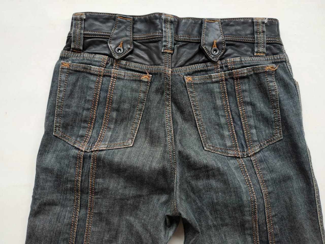 Ermenegildo Zegna Ermenegildo Zegna Leather Waist Jeans Size US 30 / EU 46 - 16 Thumbnail
