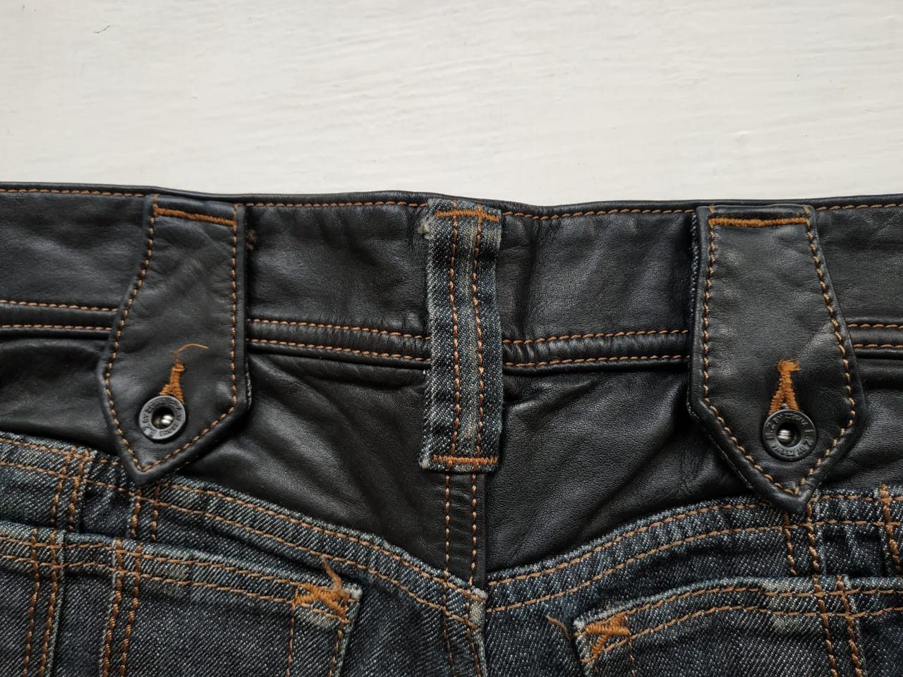 Ermenegildo Zegna Ermenegildo Zegna Leather Waist Jeans Size US 30 / EU 46 - 14 Thumbnail