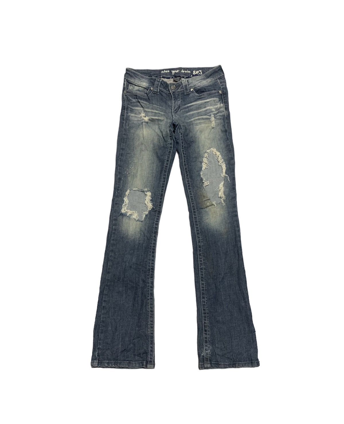 If Six Was Nine Vintage Japanese Brand SPJ Flare Bootcut Jeans Size 28" / US 6 / IT 42 - 1 Thumbnail