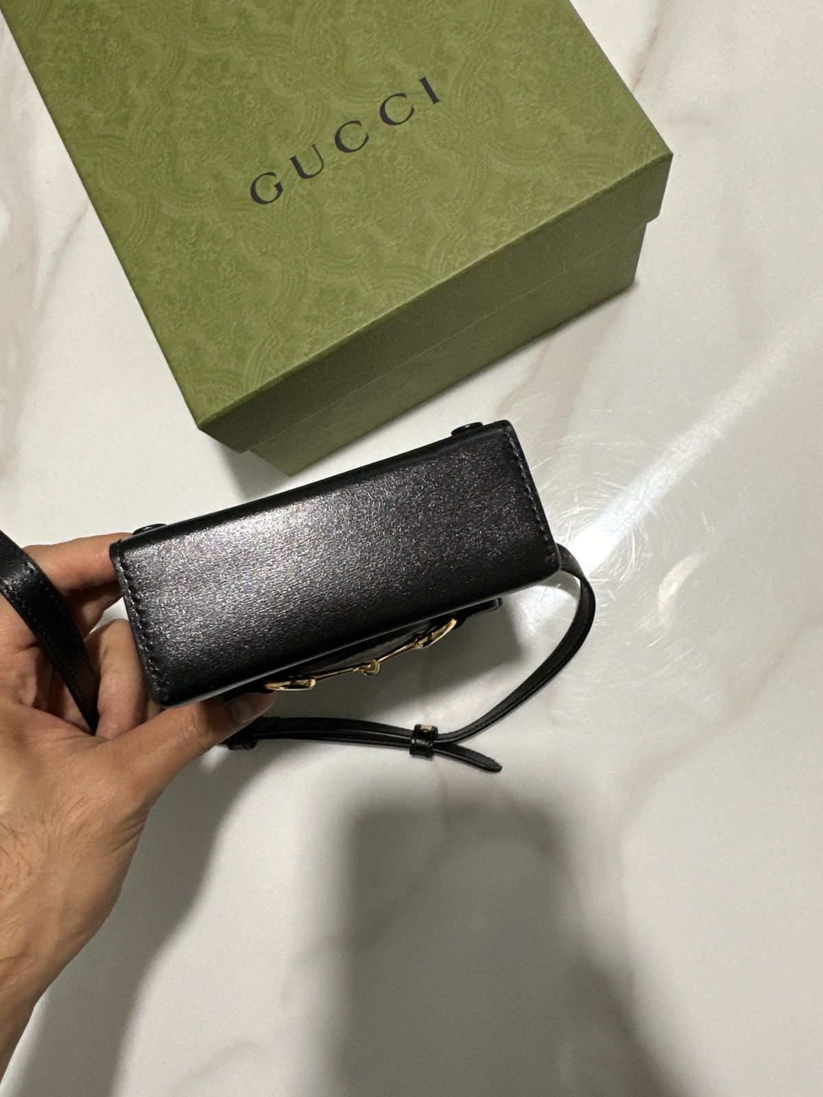 Gucci Gucci Horsebit 1955 mini bag black Size ONE SIZE - 6 Thumbnail