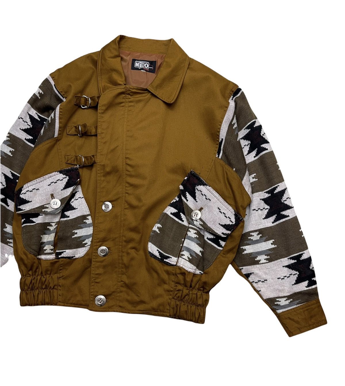 Japanese Brand Vintage Neo Blood Tokyo Navajo Hybrid Bomber Jacket Size US L / EU 52-54 / 3 - 4 Thumbnail