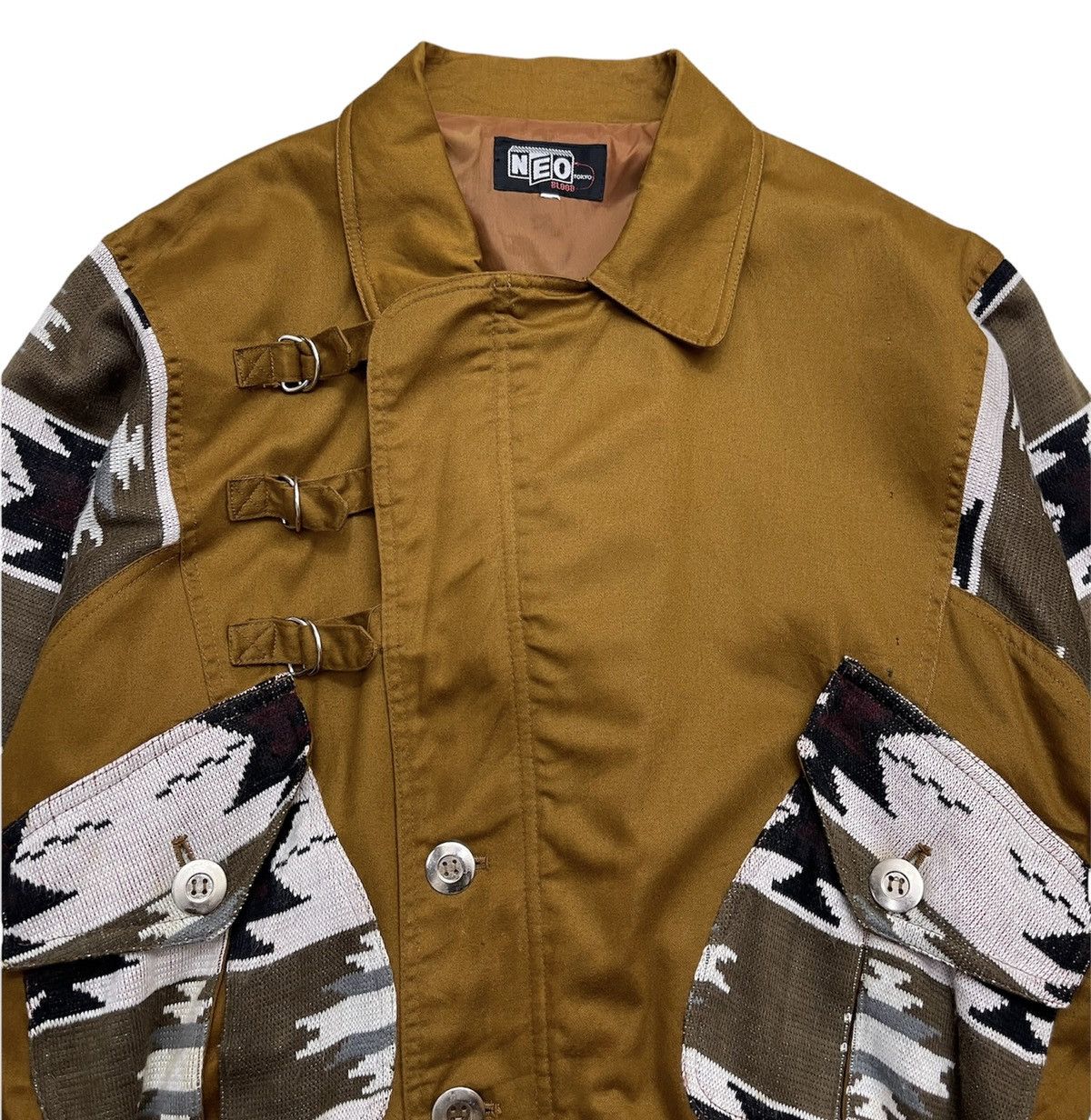 Japanese Brand Vintage Neo Blood Tokyo Navajo Hybrid Bomber Jacket Size US L / EU 52-54 / 3 - 5 Thumbnail