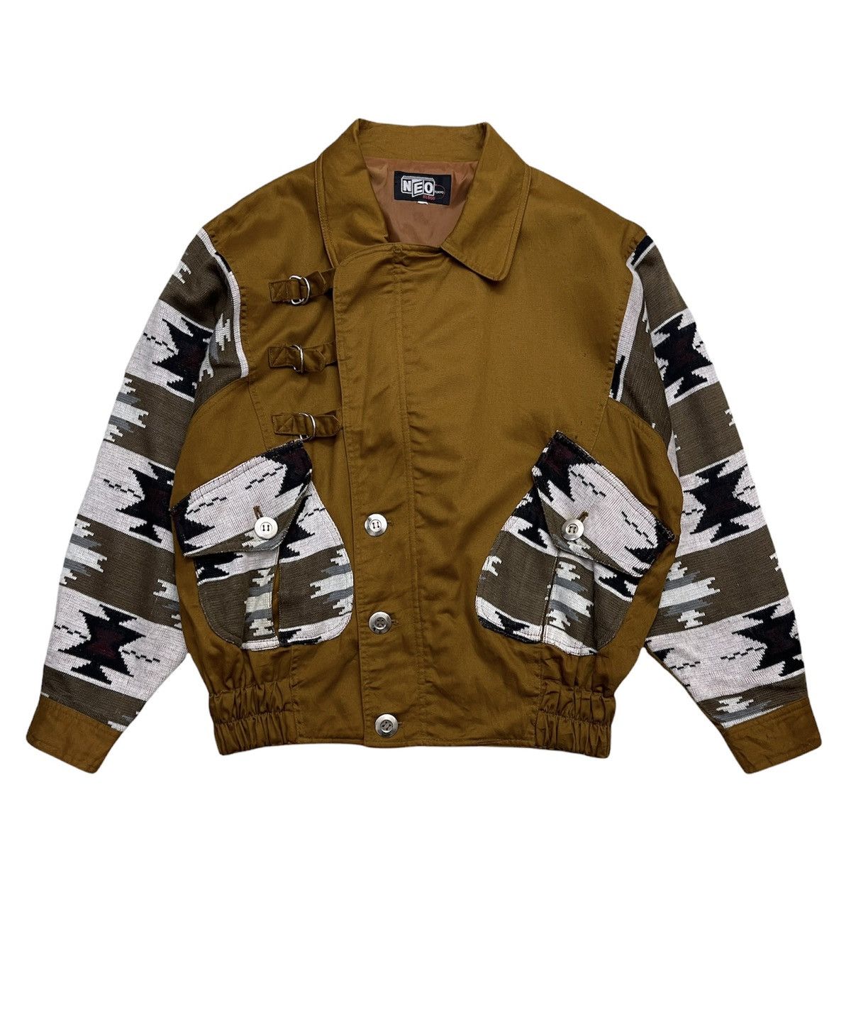 Japanese Brand Vintage Neo Blood Tokyo Navajo Hybrid Bomber Jacket Size US L / EU 52-54 / 3 - 2 Thumbnail