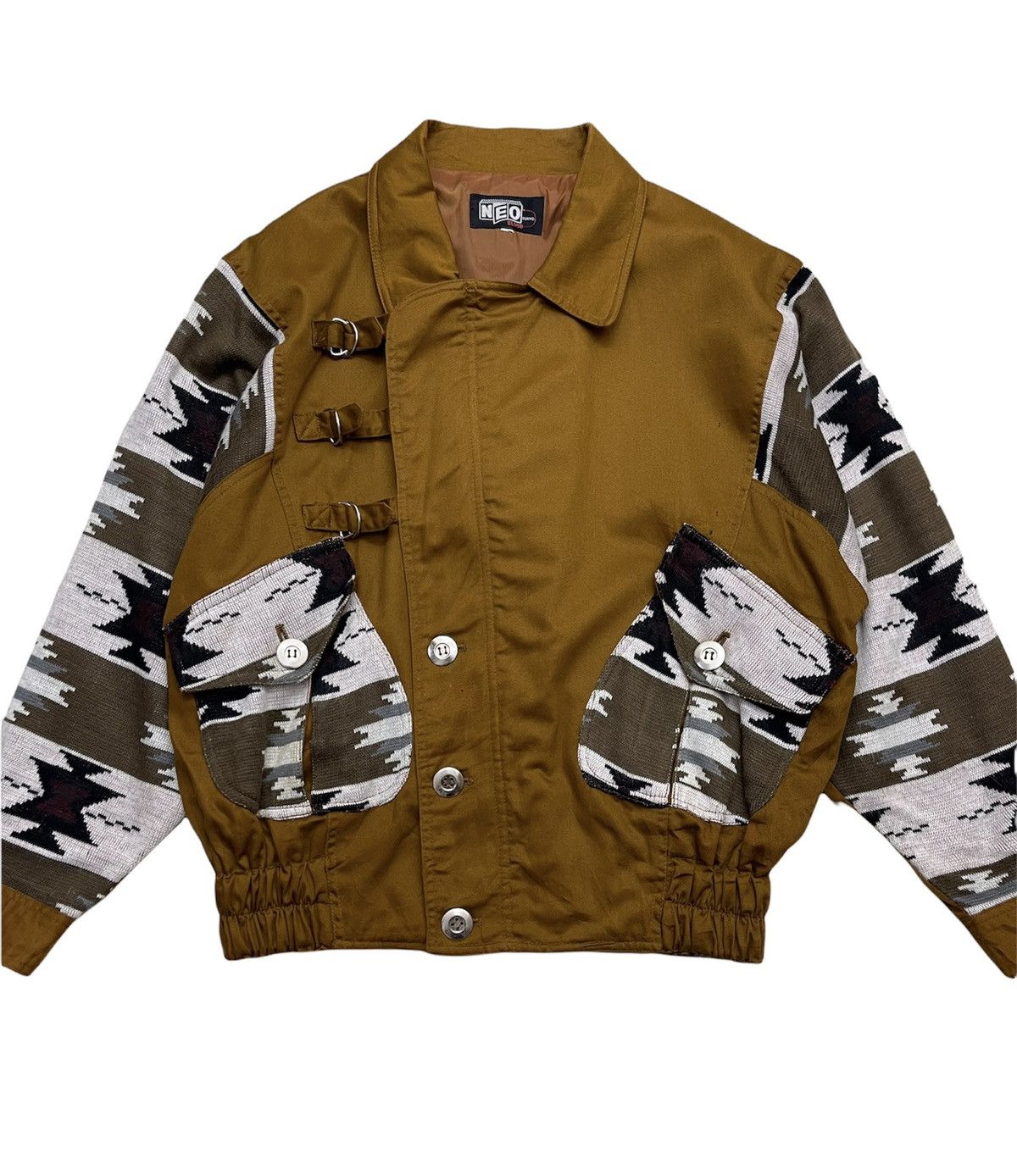 Japanese Brand Vintage Neo Blood Tokyo Navajo Hybrid Bomber Jacket Size US L / EU 52-54 / 3 - 3 Thumbnail