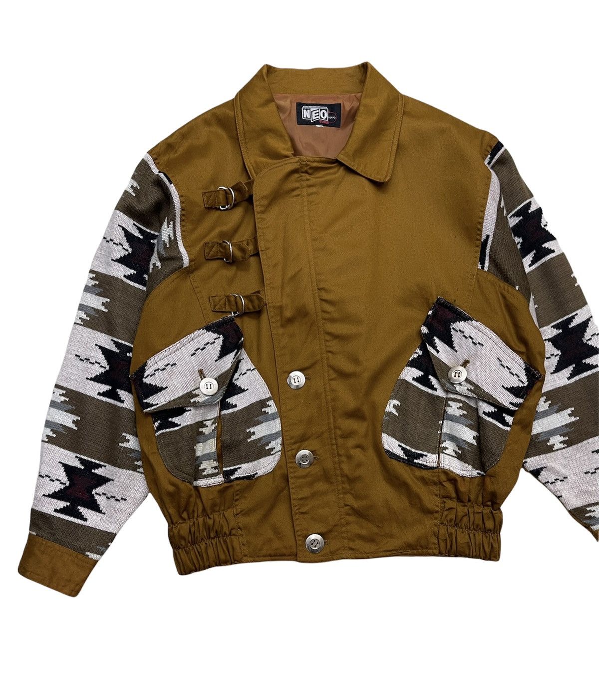 Japanese Brand Vintage Neo Blood Tokyo Navajo Hybrid Bomber Jacket Size US L / EU 52-54 / 3 - 6 Thumbnail