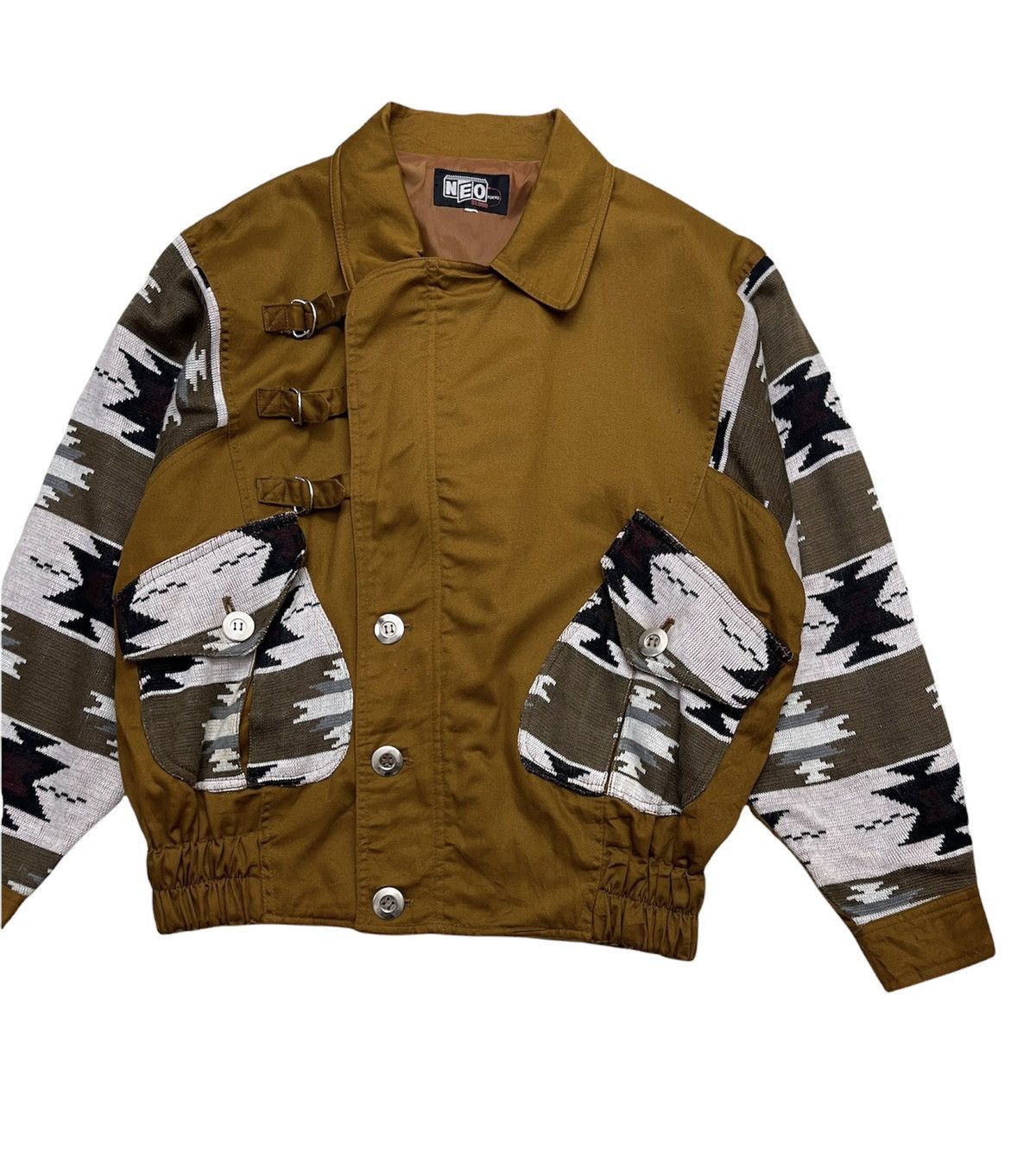 Japanese Brand Vintage Neo Blood Tokyo Navajo Hybrid Bomber Jacket Size US L / EU 52-54 / 3 - 7 Thumbnail