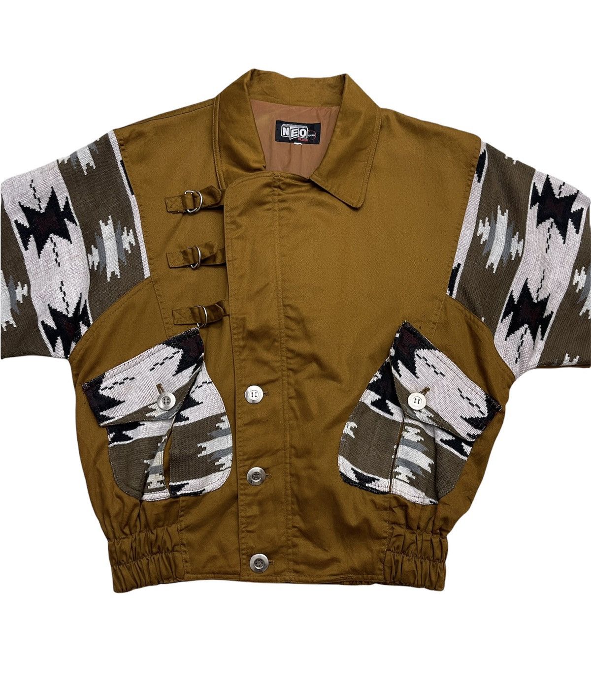 Japanese Brand Vintage Neo Blood Tokyo Navajo Hybrid Bomber Jacket Size US L / EU 52-54 / 3 - 11 Thumbnail