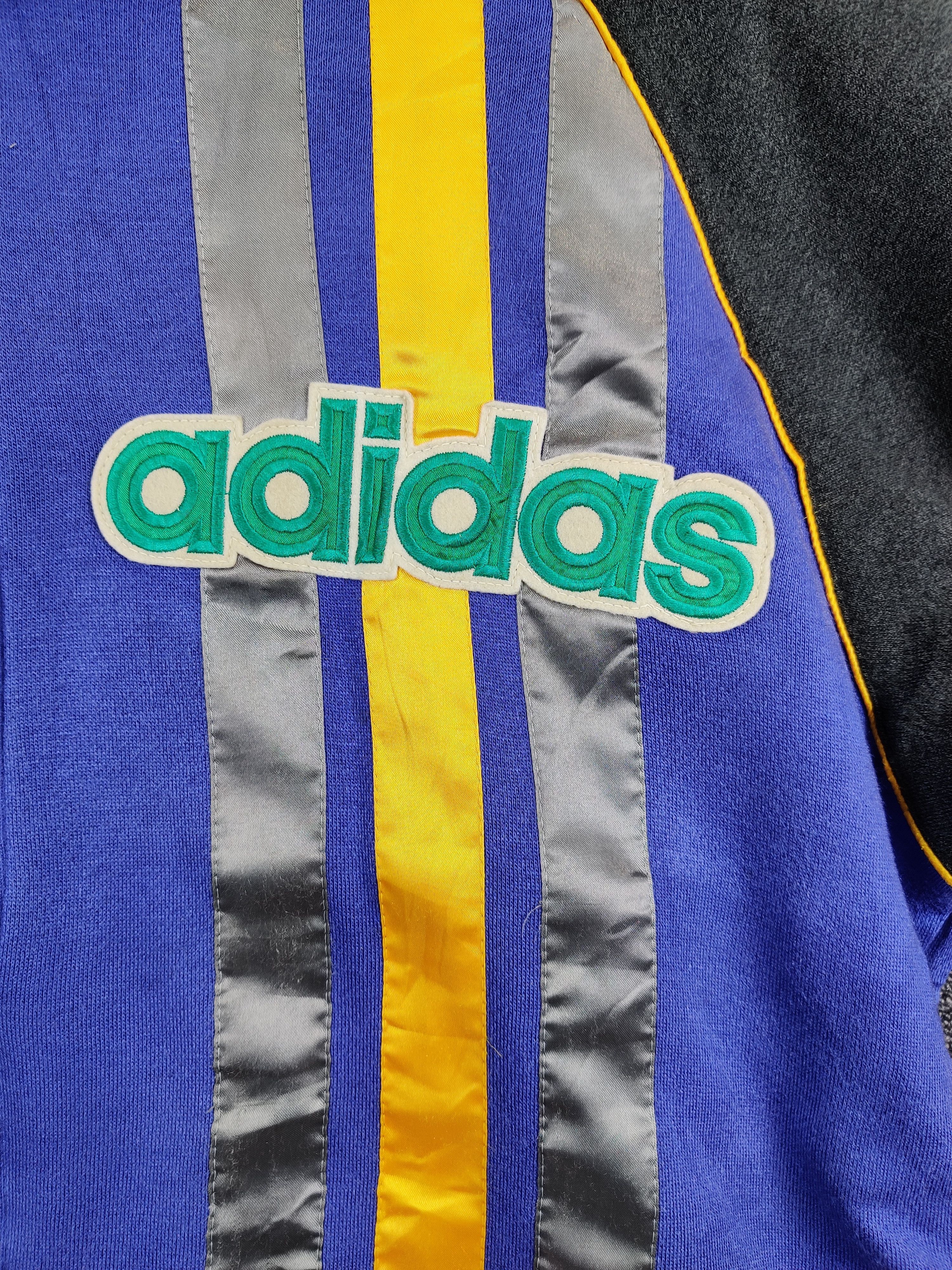 Adidas Vintage 90s Adidas Trefoil Sherpa Big Logo Jacket Size US XXL / EU 58 / 5 - 5 Thumbnail