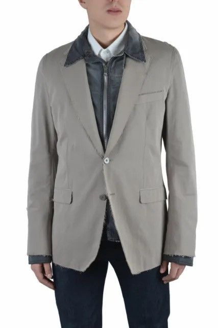 Dolce & Gabbana Dolce & Gabbana Distressed Denim Beige Blazer Jacket Size US M / EU 48-50 / 2 - 3 Thumbnail