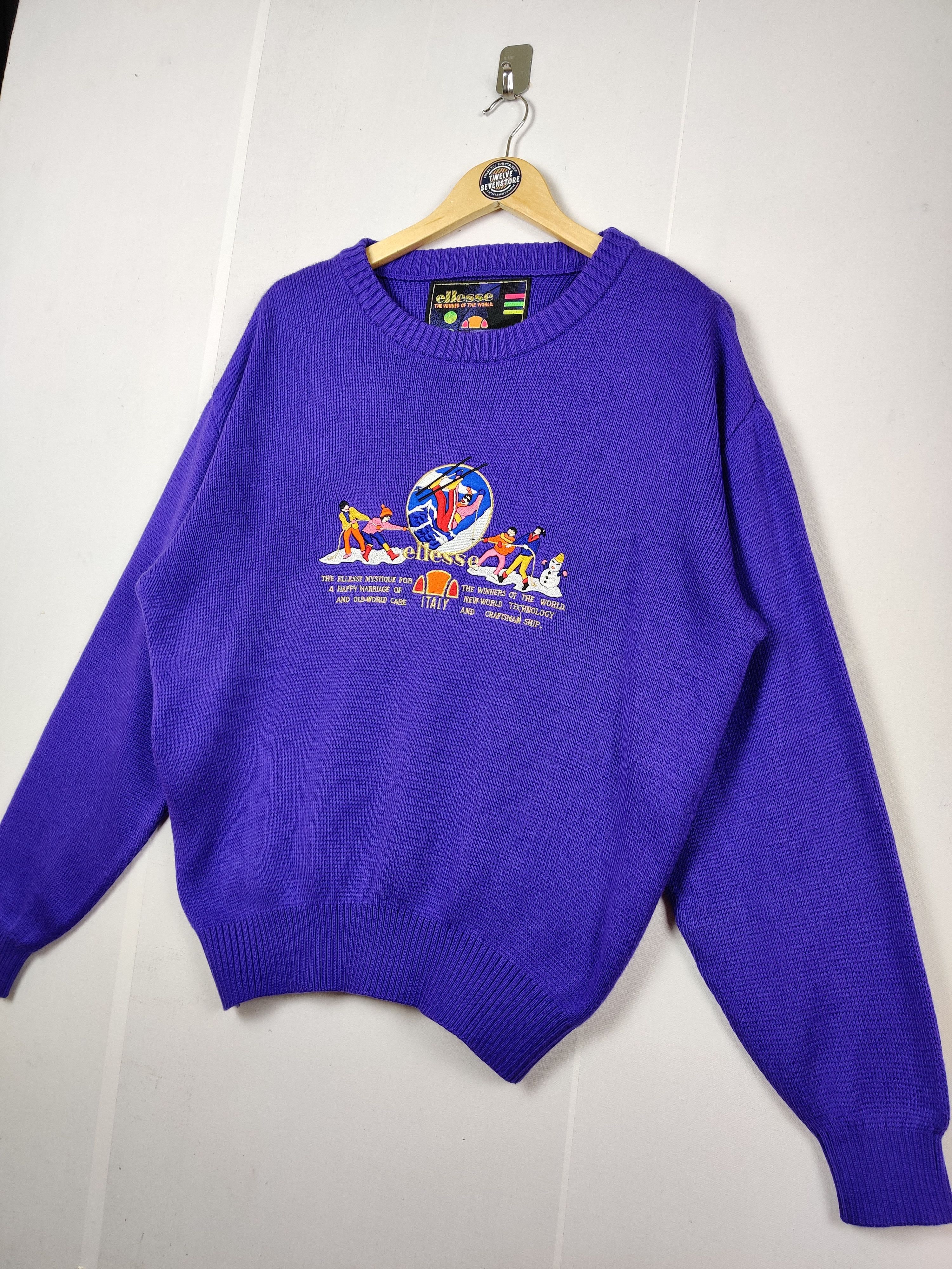 Ellesse Vintage Ellesse Embroidery Knit Sweater Size US M / EU 48-50 / 2 - 2 Thumbnail