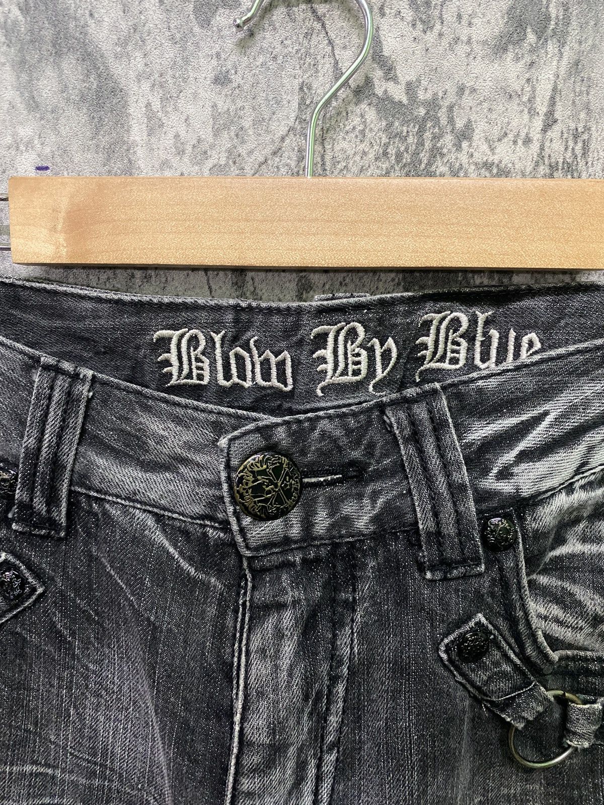 Designer × Japanese Brand Japanese Brand BLOW BY BLUE Splash Glitter Bondage Denim Size US 31 - 8 Thumbnail