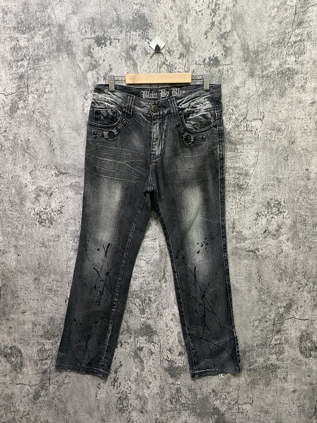 Designer × Japanese Brand Japanese Brand BLOW BY BLUE Splash Glitter Bondage Denim Size US 31 - 1 Thumbnail