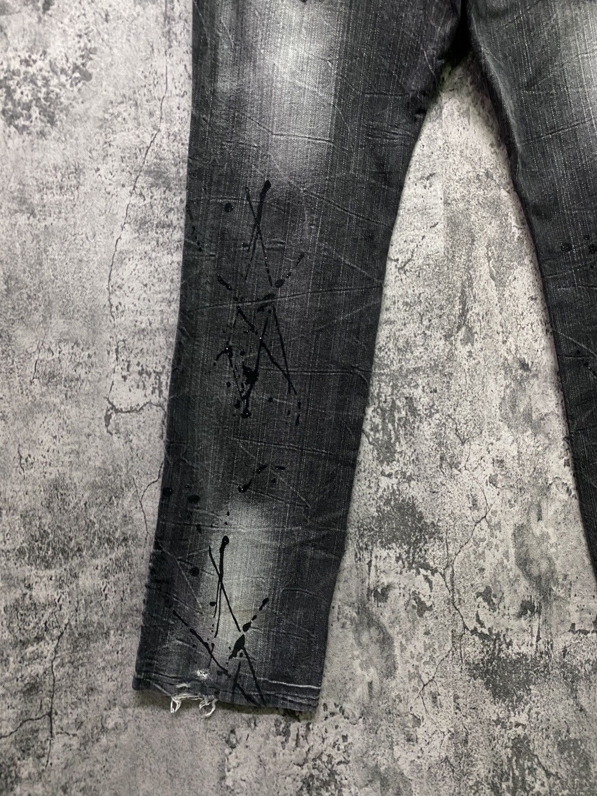 Designer × Japanese Brand Japanese Brand BLOW BY BLUE Splash Glitter Bondage Denim Size US 31 - 14 Thumbnail