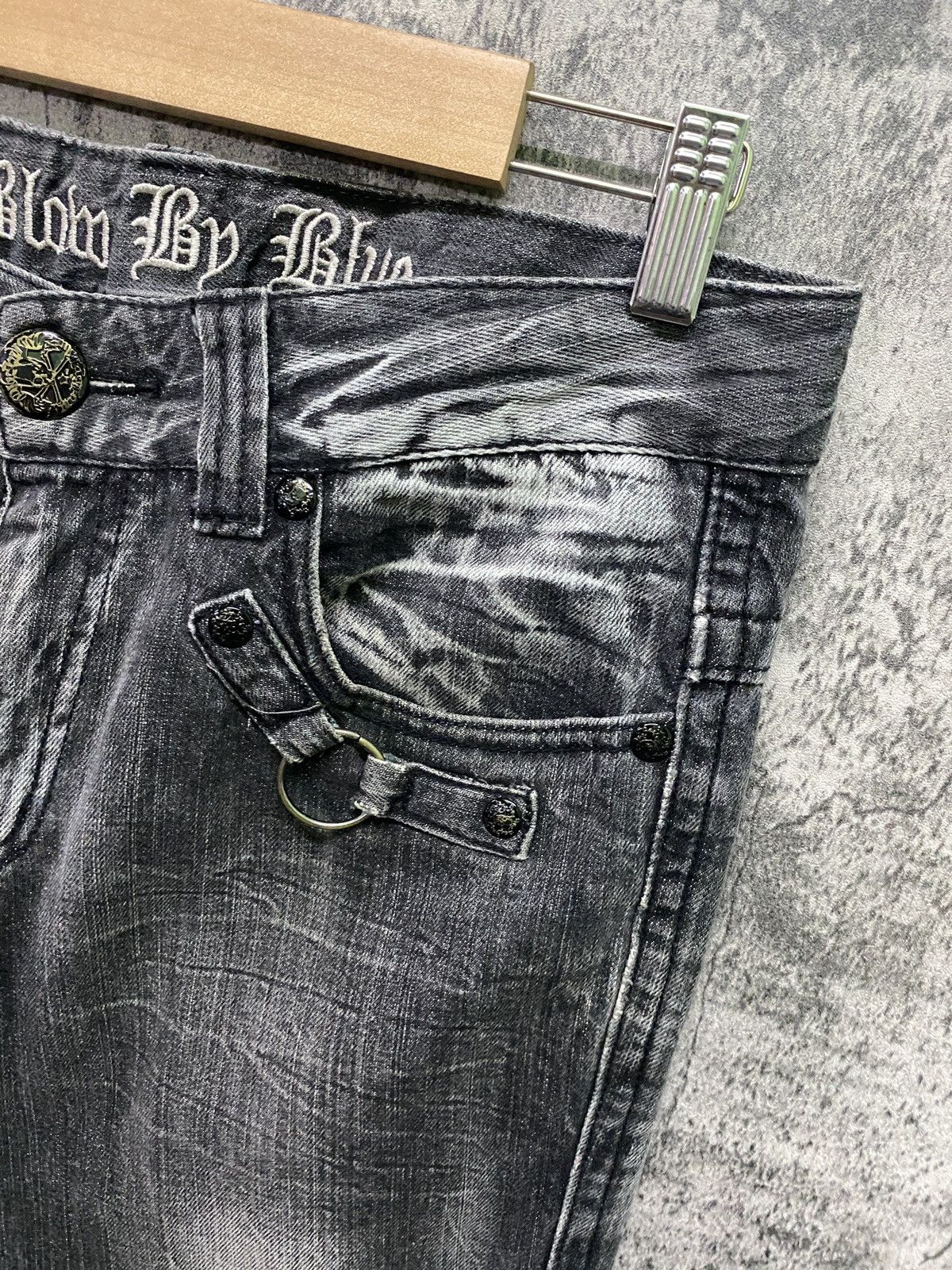 Designer × Japanese Brand Japanese Brand BLOW BY BLUE Splash Glitter Bondage Denim Size US 31 - 10 Thumbnail