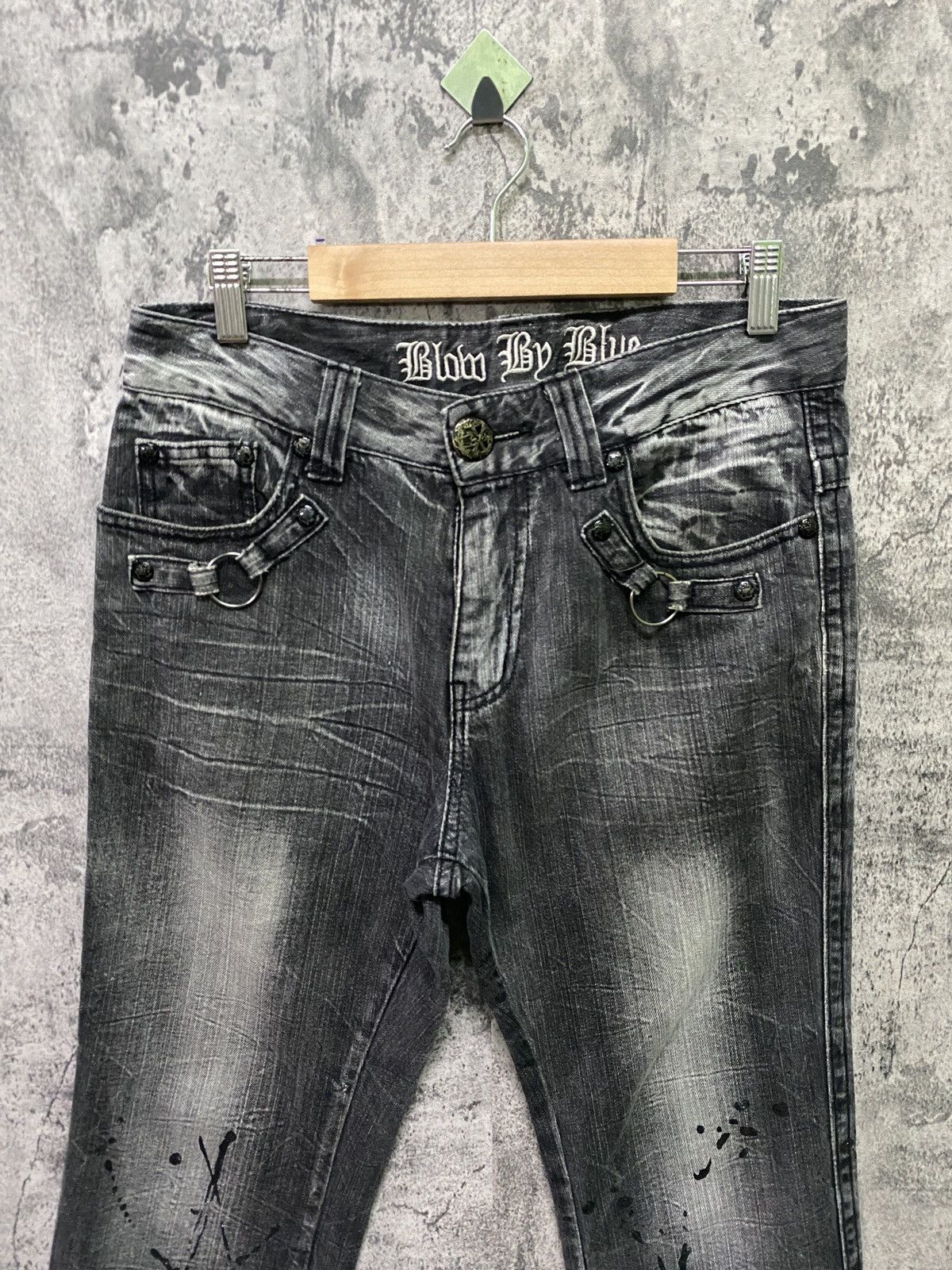 Designer × Japanese Brand Japanese Brand BLOW BY BLUE Splash Glitter Bondage Denim Size US 31 - 3 Thumbnail