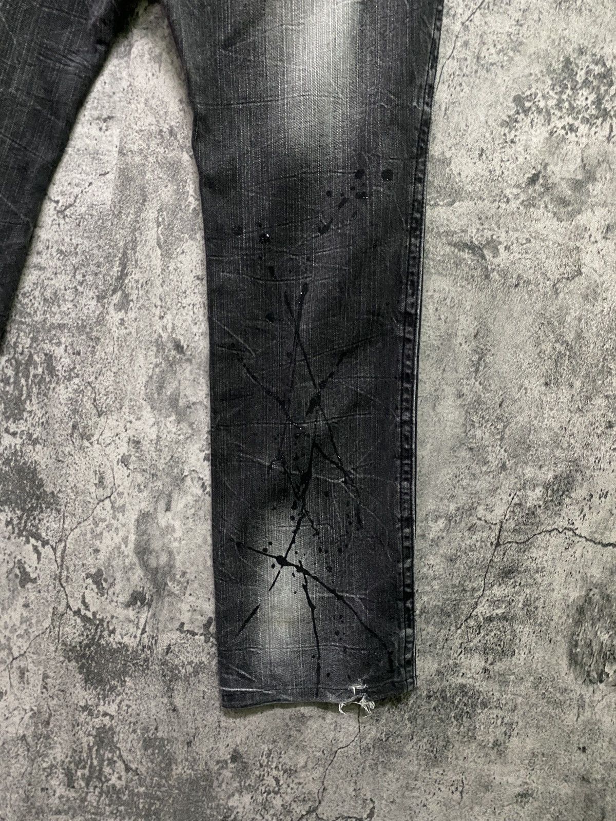 Designer × Japanese Brand Japanese Brand BLOW BY BLUE Splash Glitter Bondage Denim Size US 31 - 15 Thumbnail