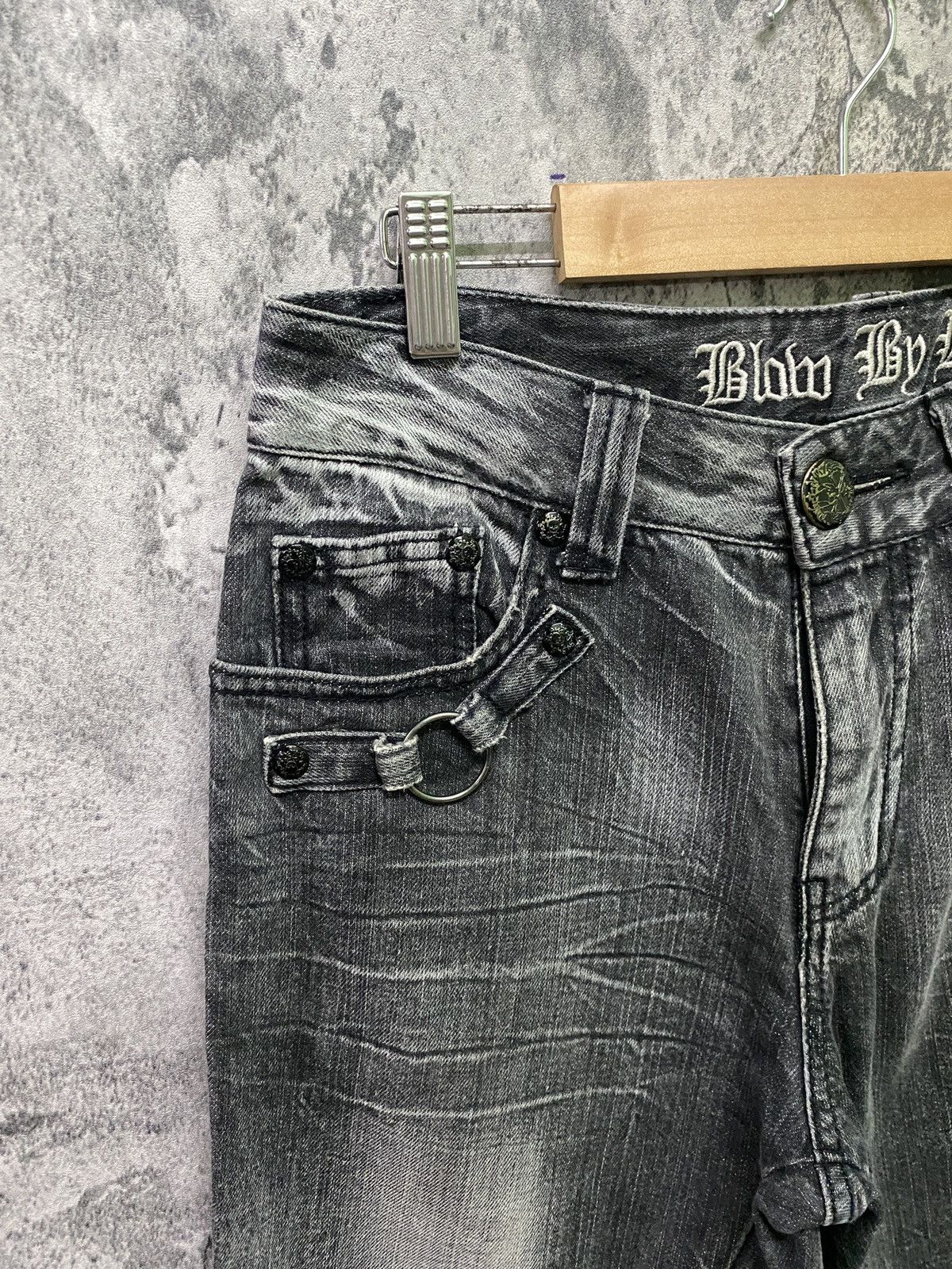 Designer × Japanese Brand Japanese Brand BLOW BY BLUE Splash Glitter Bondage Denim Size US 31 - 9 Thumbnail