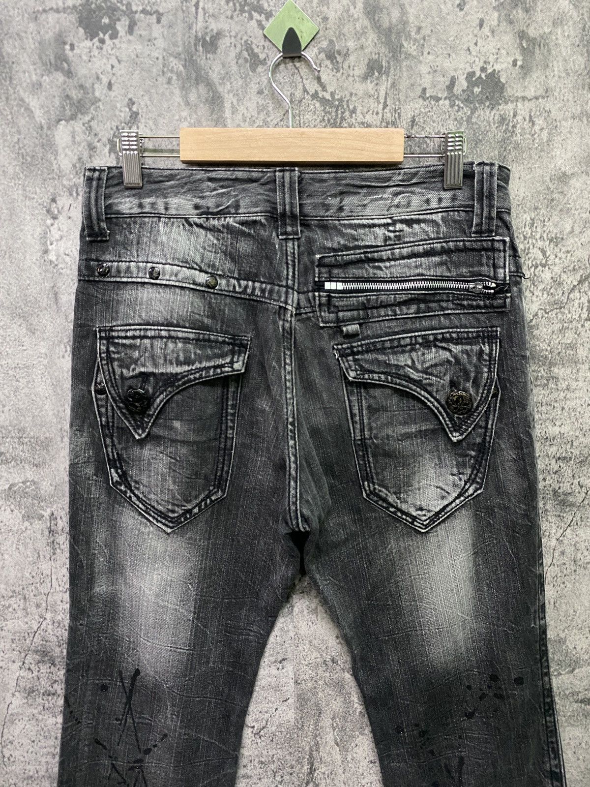 Designer × Japanese Brand Japanese Brand BLOW BY BLUE Splash Glitter Bondage Denim Size US 31 - 11 Thumbnail