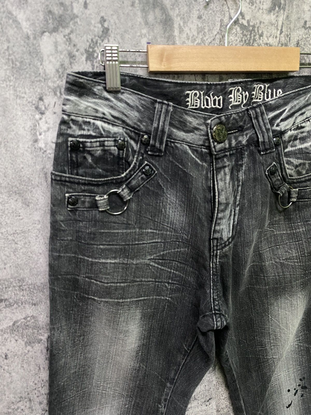 Designer × Japanese Brand Japanese Brand BLOW BY BLUE Splash Glitter Bondage Denim Size US 31 - 4 Thumbnail