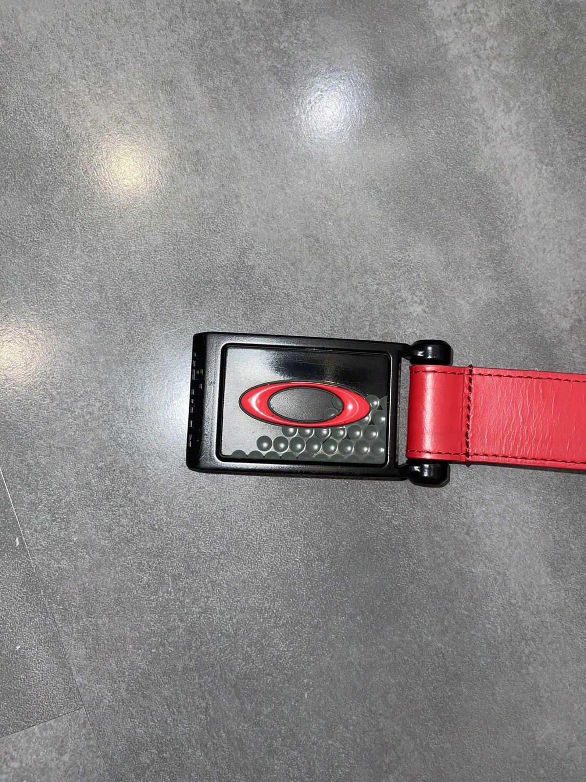 Oakley Oakley Big Buckle Red Leather Belt Size ONE SIZE - 9 Thumbnail