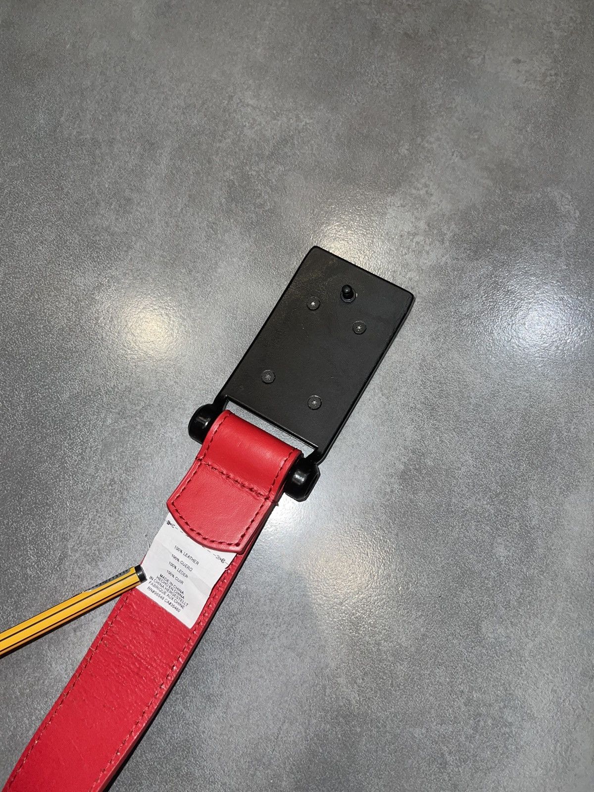 Oakley Oakley Big Buckle Red Leather Belt Size ONE SIZE - 11 Thumbnail