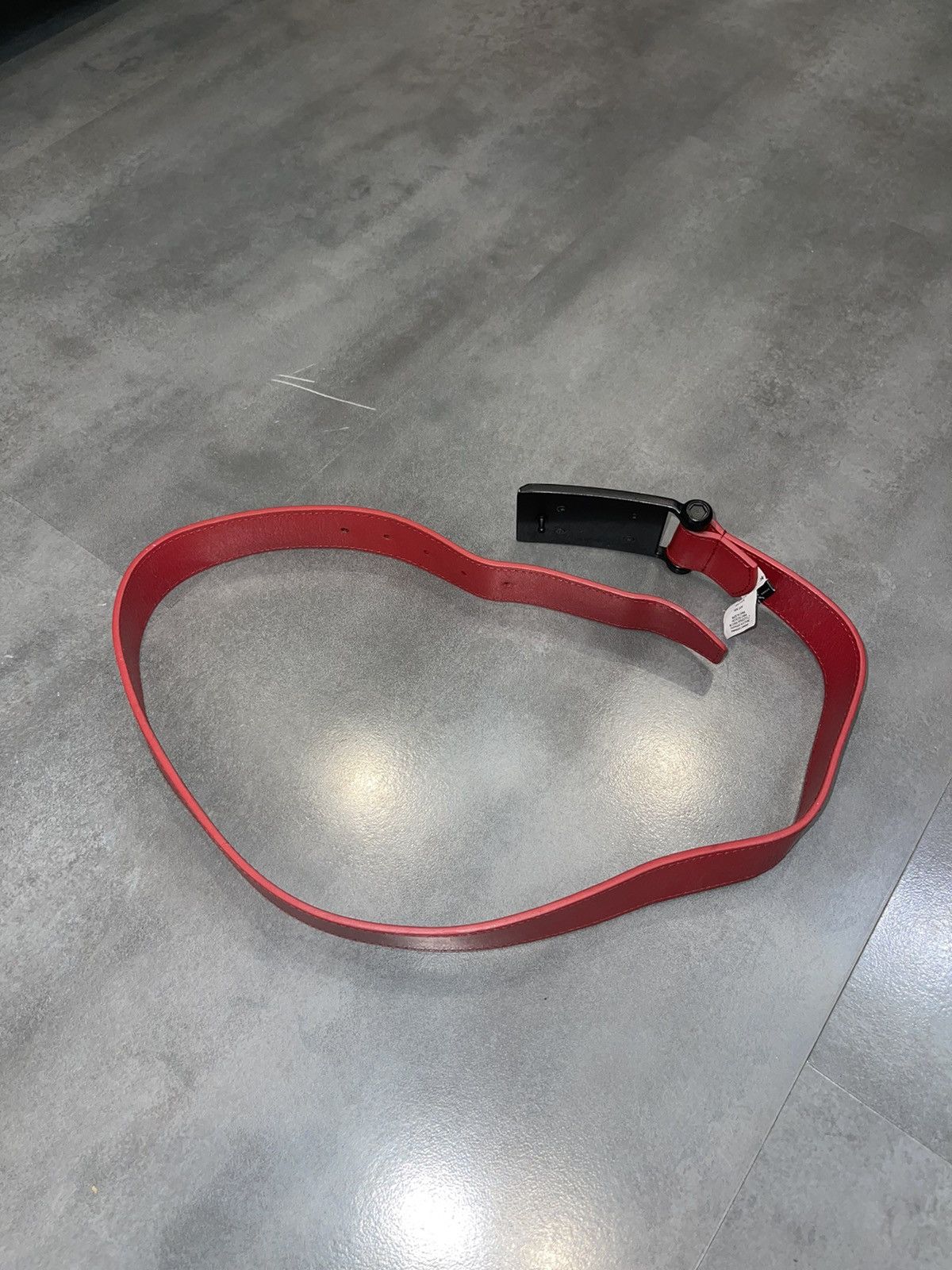 Oakley Oakley Big Buckle Red Leather Belt Size ONE SIZE - 6 Thumbnail