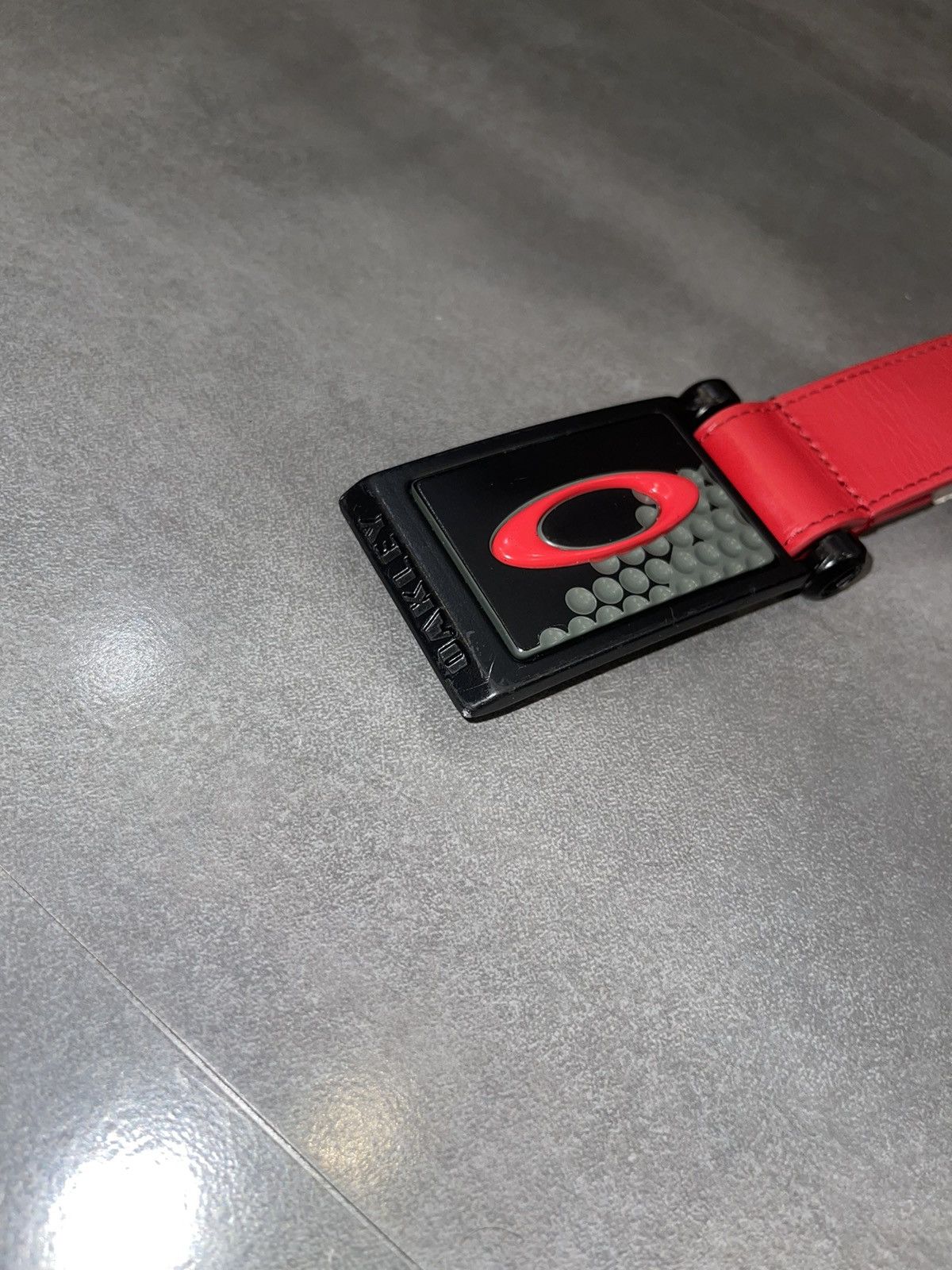 Oakley Oakley Big Buckle Red Leather Belt Size ONE SIZE - 10 Thumbnail