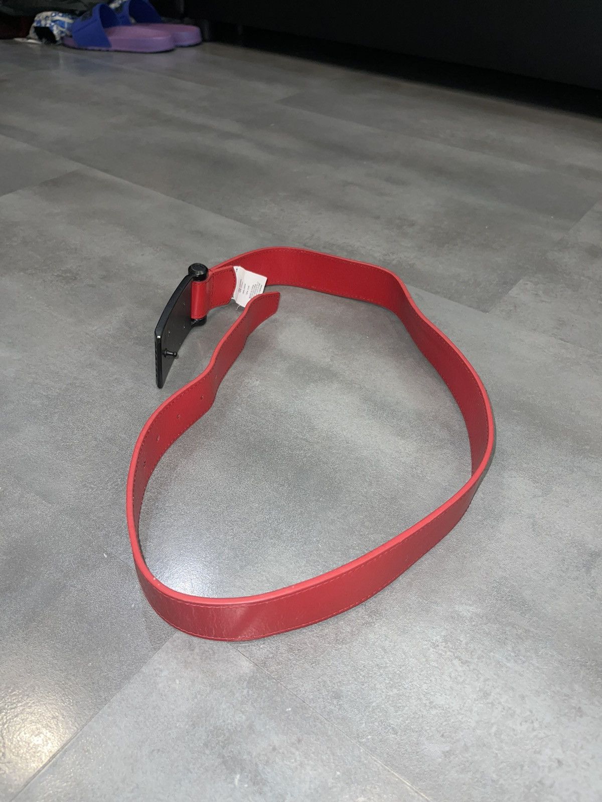 Oakley Oakley Big Buckle Red Leather Belt Size ONE SIZE - 7 Thumbnail