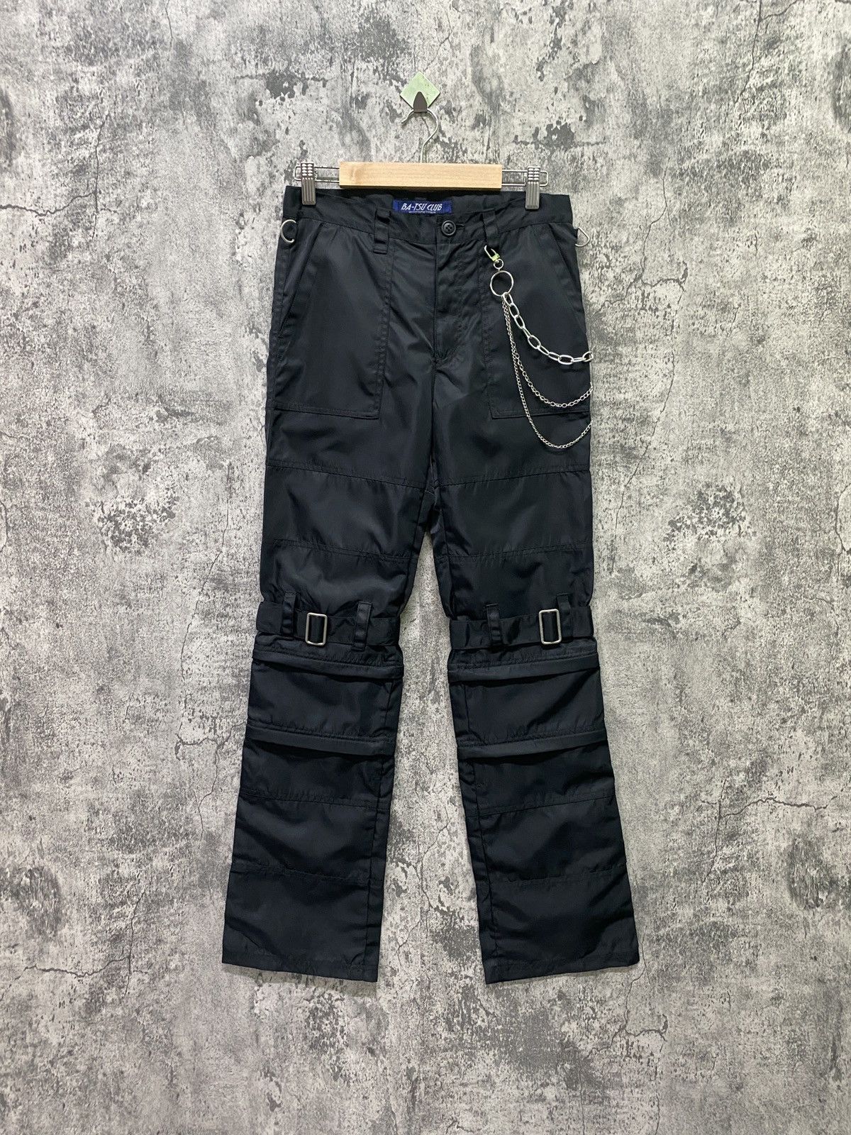 image of Seditionaries Ba-Tsu Club Bondage Nylon Pants in Black, Men's (Size 28)