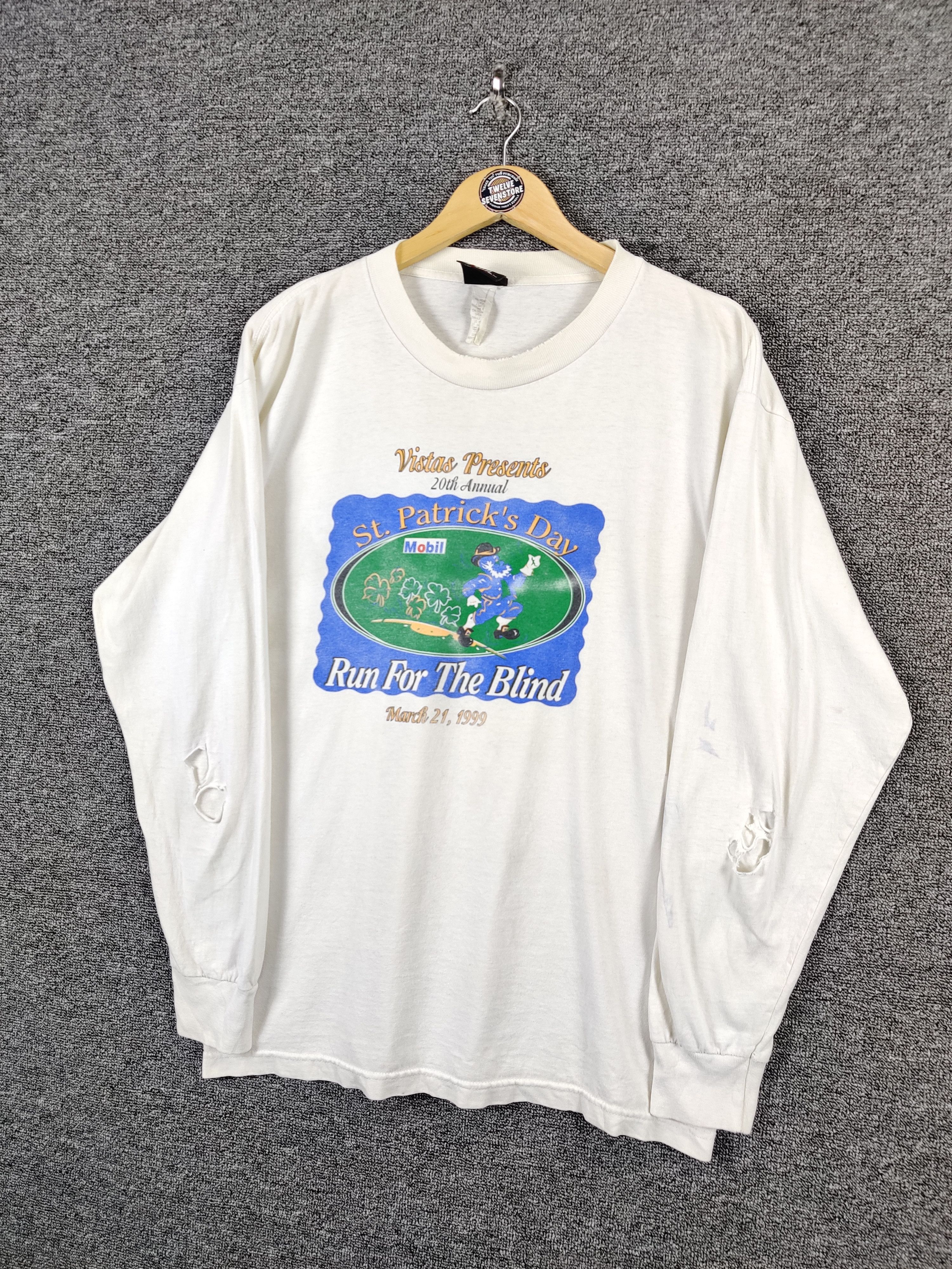 Vintage Vintage Trashed 90's St. Patrick's Day Distressed Tee Tshirt Size US L / EU 52-54 / 3 - 2 Thumbnail