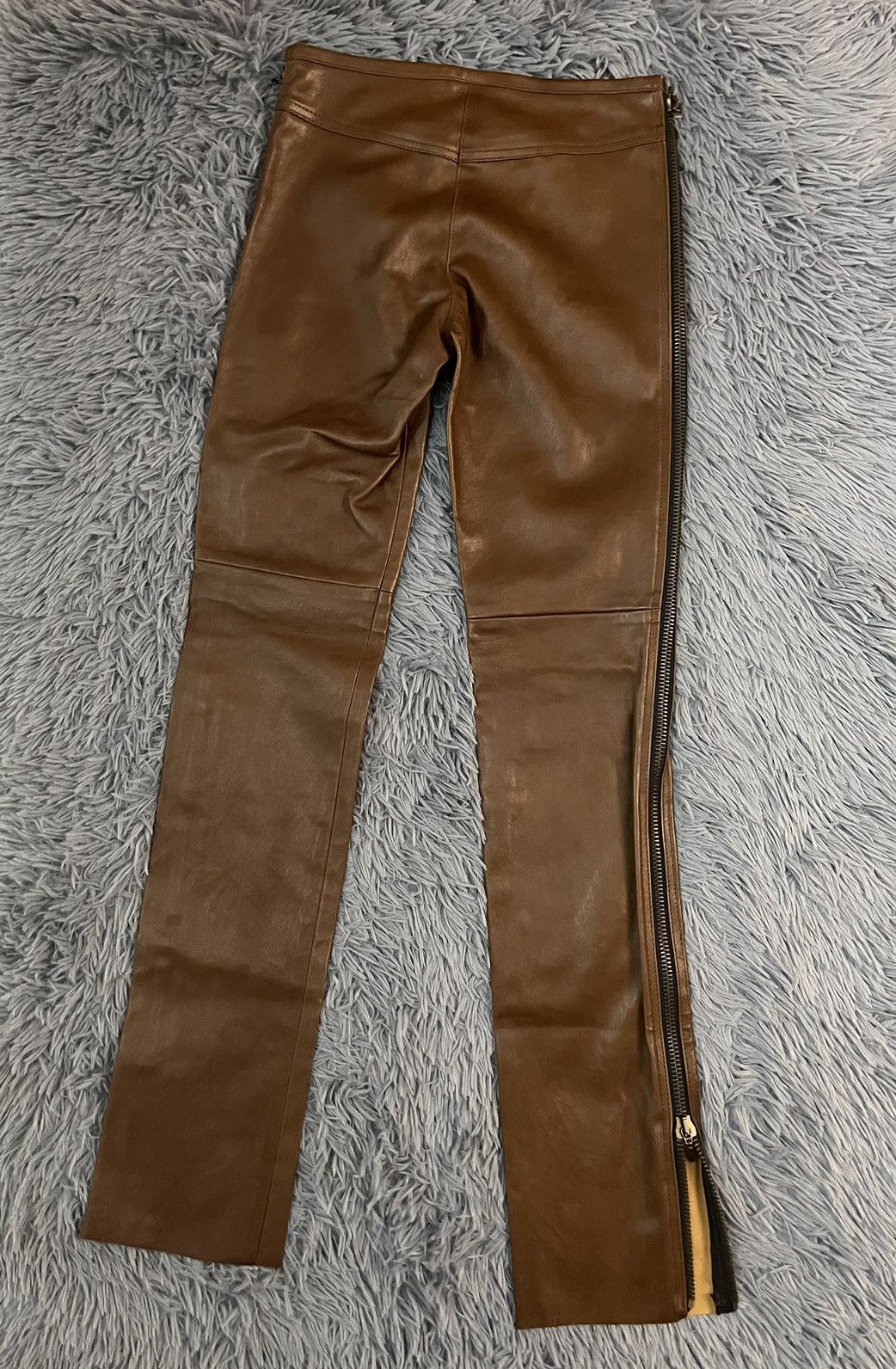 Genuine Leather × plein sud Plain Sud Avant Garde zipped real leather pants Size 26" / US 2 / IT 38 - 9 Thumbnail