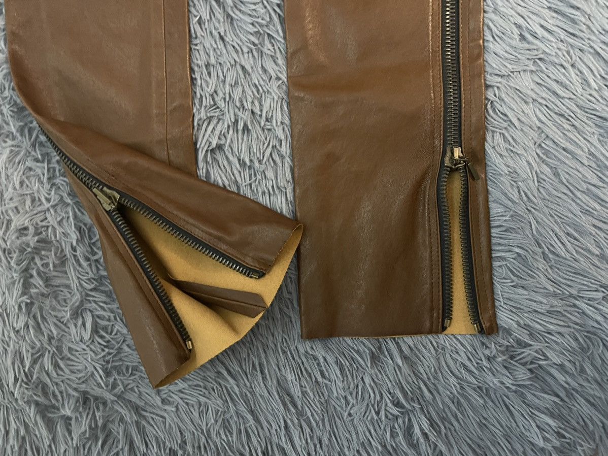 Genuine Leather × plein sud Plain Sud Avant Garde zipped real leather pants Size 26" / US 2 / IT 38 - 6 Thumbnail