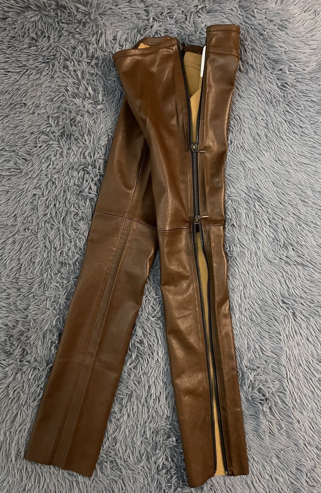 Genuine Leather × plein sud Plain Sud Avant Garde zipped real leather pants Size 26" / US 2 / IT 38 - 11 Thumbnail