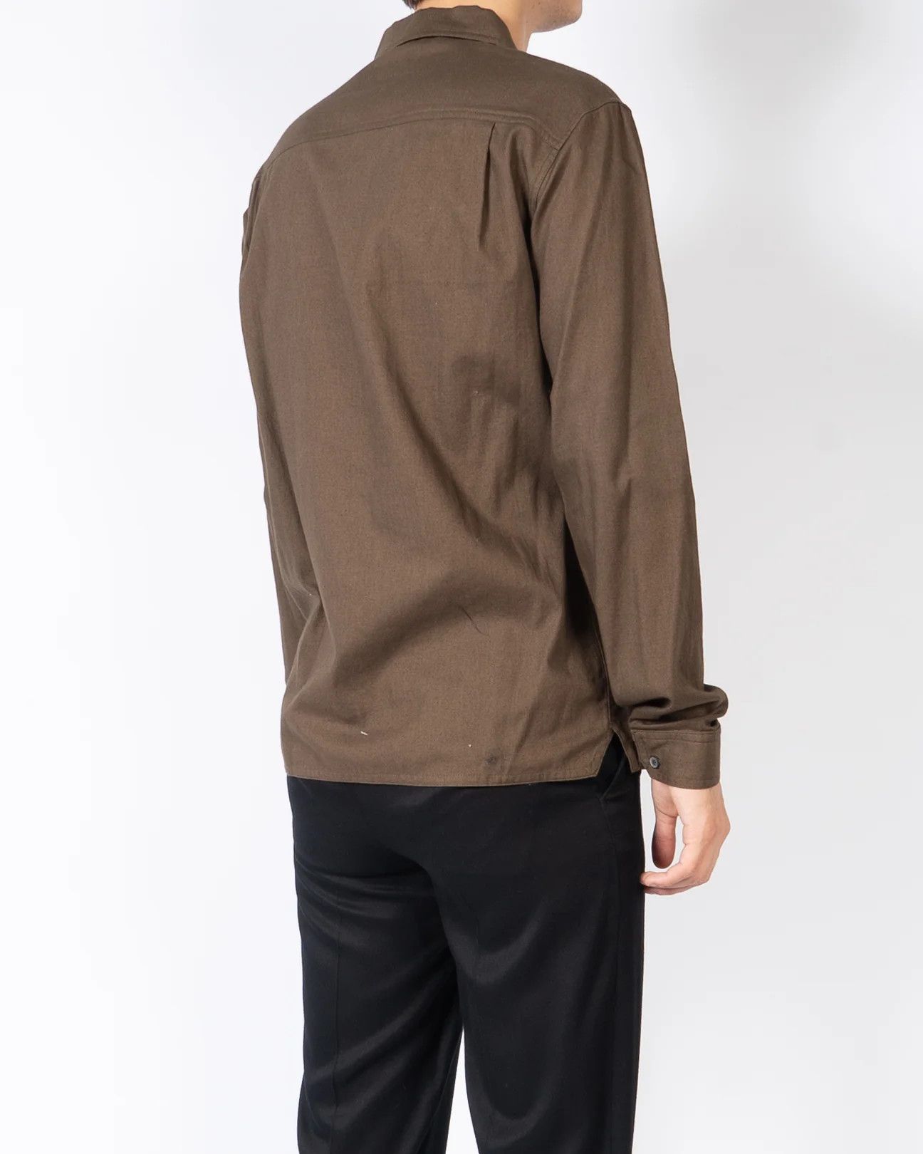 Haider Ackermann FW17 Brown Cotton Army Shirt Size US S / EU 44-46 / 1 - 3 Thumbnail