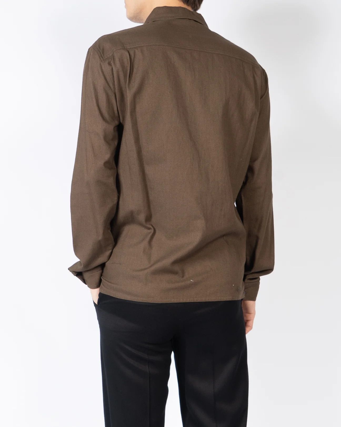 Haider Ackermann FW17 Brown Cotton Army Shirt Size US S / EU 44-46 / 1 - 4 Thumbnail