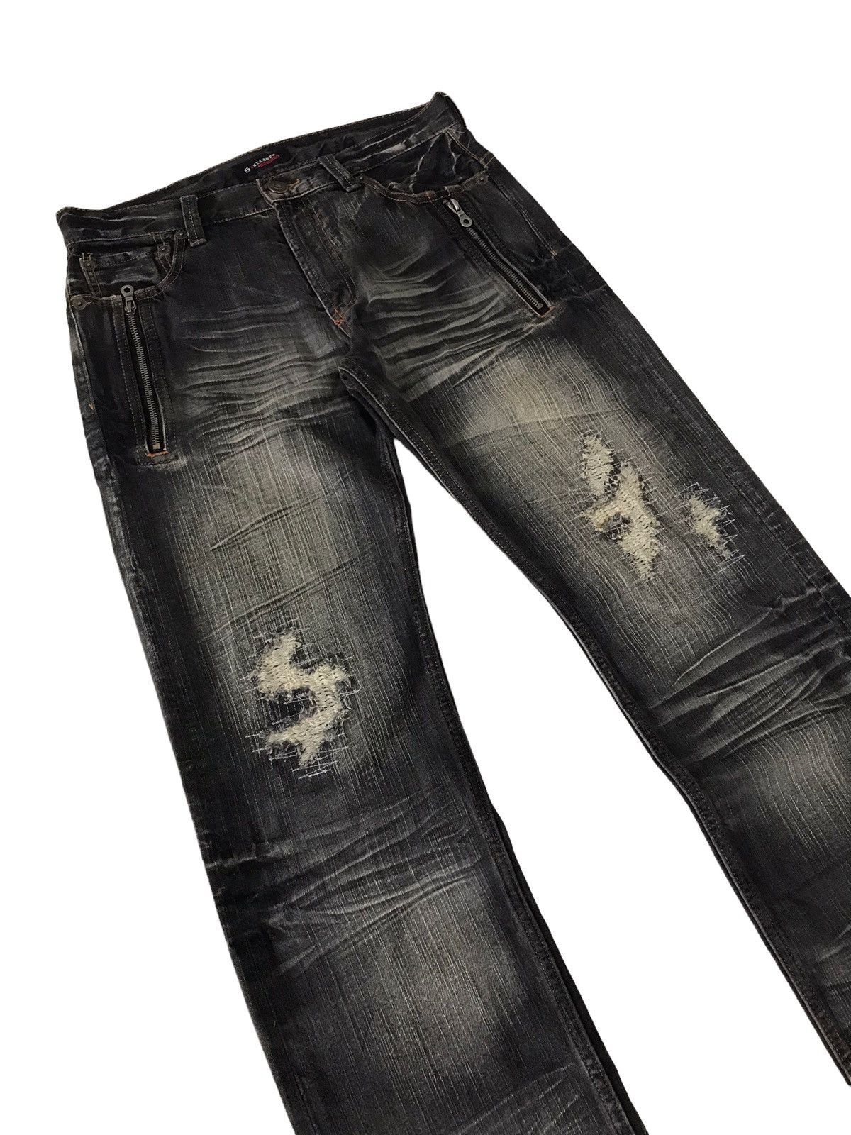 Other Thrashed Sorridere Jeans Acid Wash Distressed Denim Pant⚡️ Size US 32 / EU 48 - 4 Thumbnail