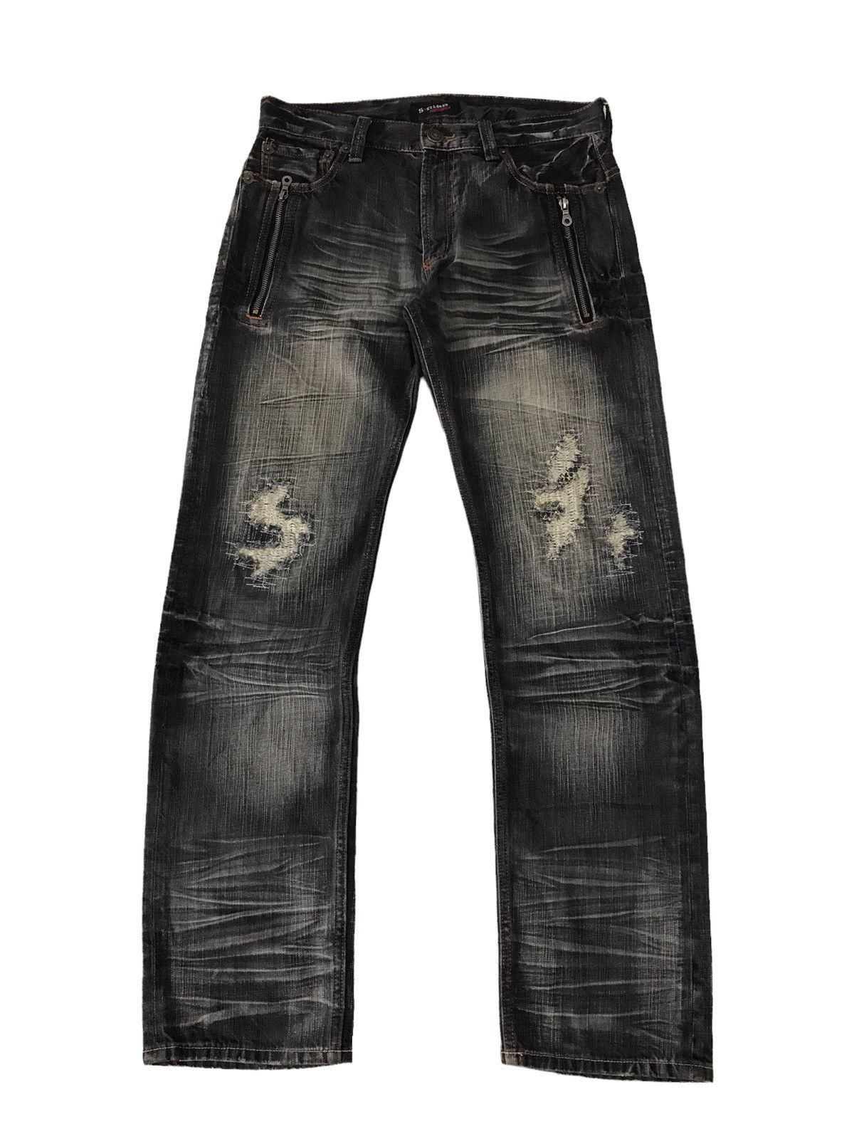 Other Thrashed Sorridere Jeans Acid Wash Distressed Denim Pant⚡️ Size US 32 / EU 48 - 2 Thumbnail