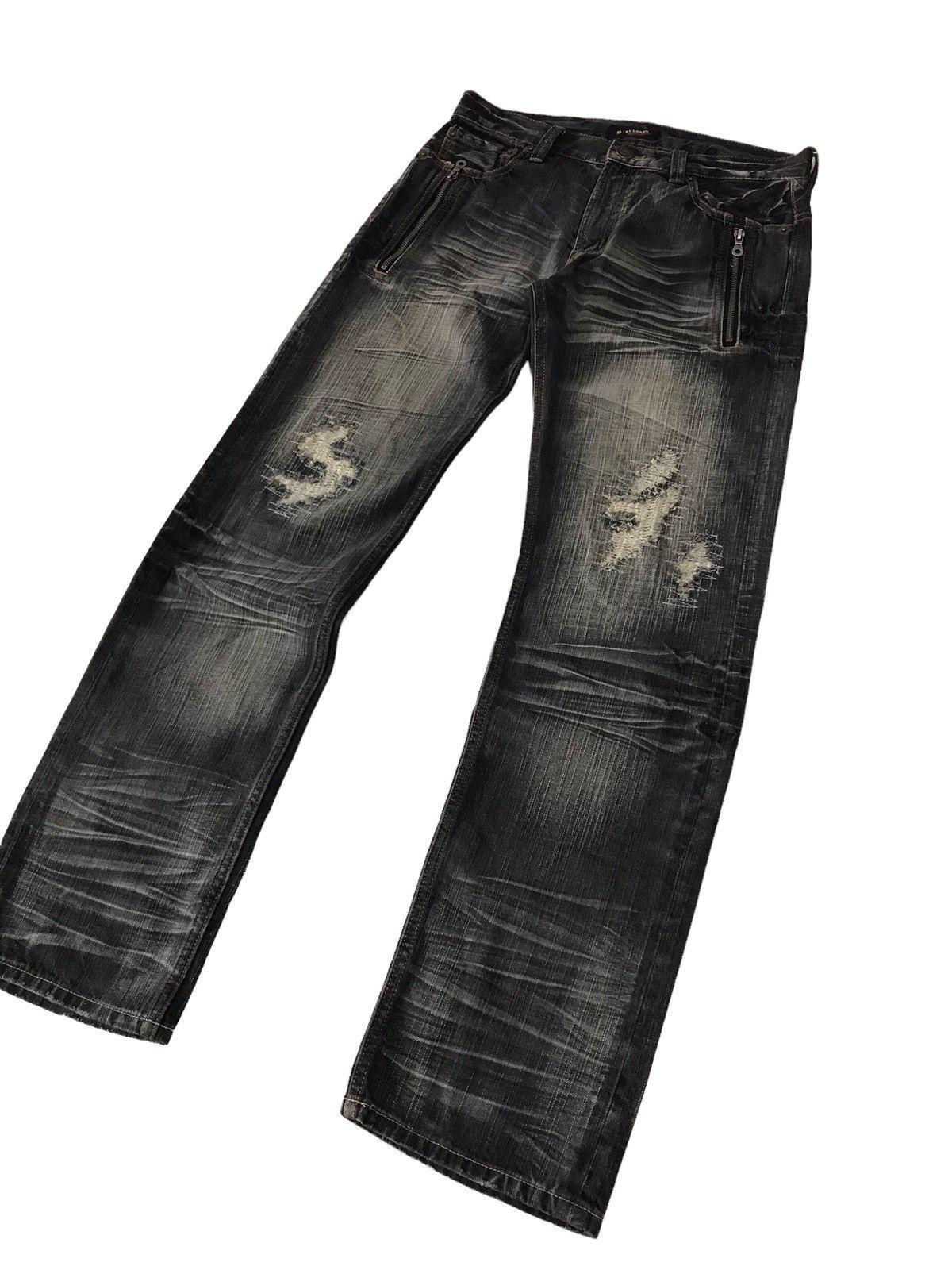 Other Thrashed Sorridere Jeans Acid Wash Distressed Denim Pant⚡️ Size US 32 / EU 48 - 3 Thumbnail