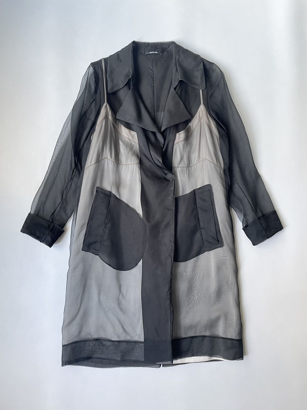 Maison Margiela S/S 16 Layered Silk Nightgown Overcoat Size M / US 6-8 / IT 42-44 - 1 Thumbnail