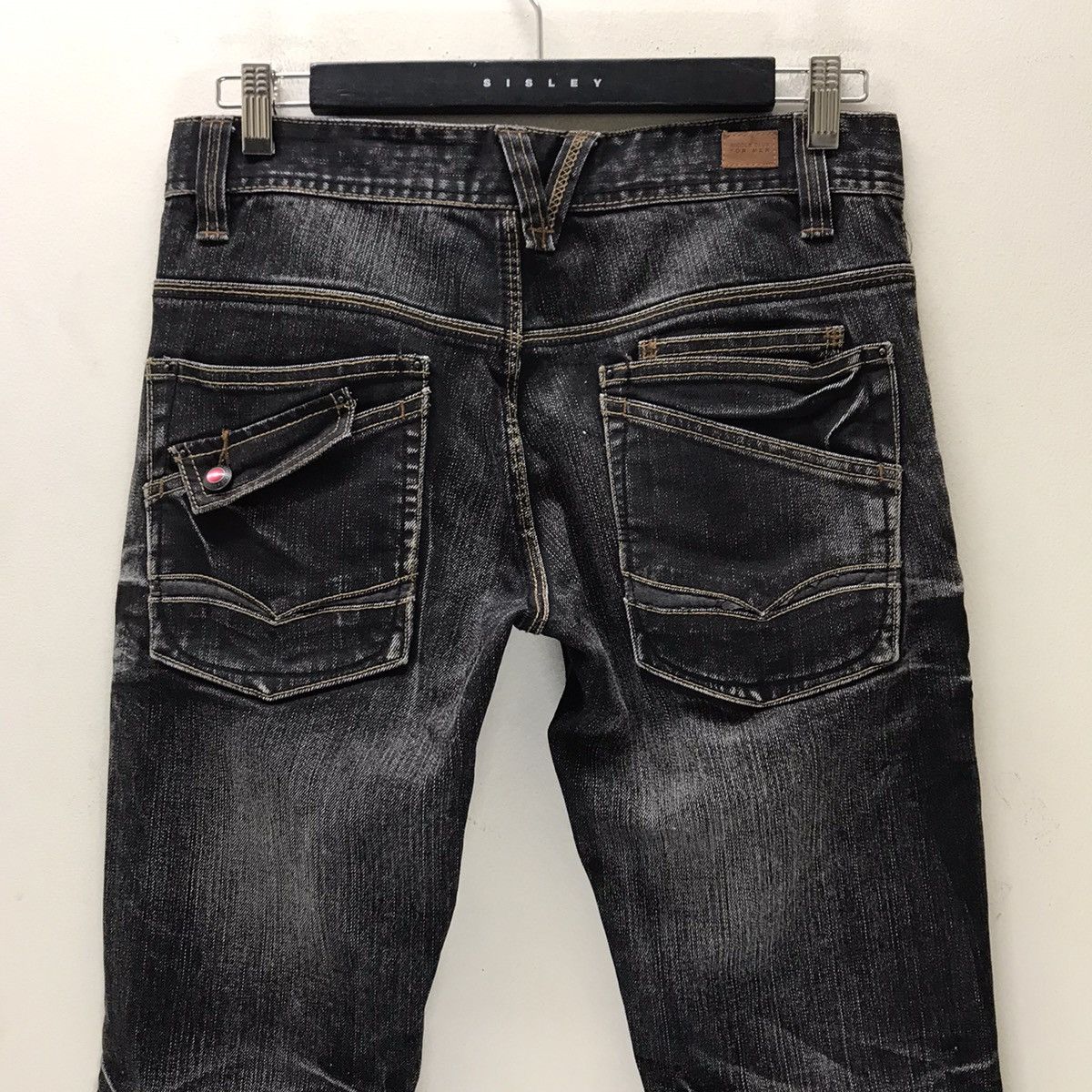 Nicole Club Nicole Club For Men Distressed Denim Acid Wash MultiPocket Size US 31 - 11 Thumbnail