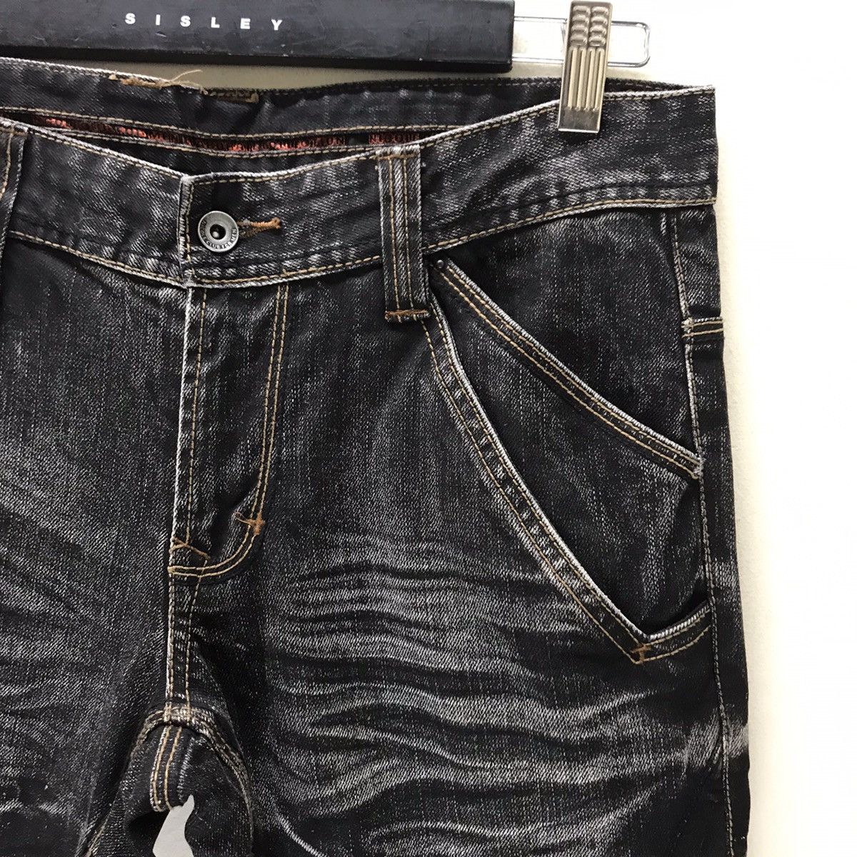 Nicole Club Nicole Club For Men Distressed Denim Acid Wash MultiPocket Size US 31 - 5 Thumbnail