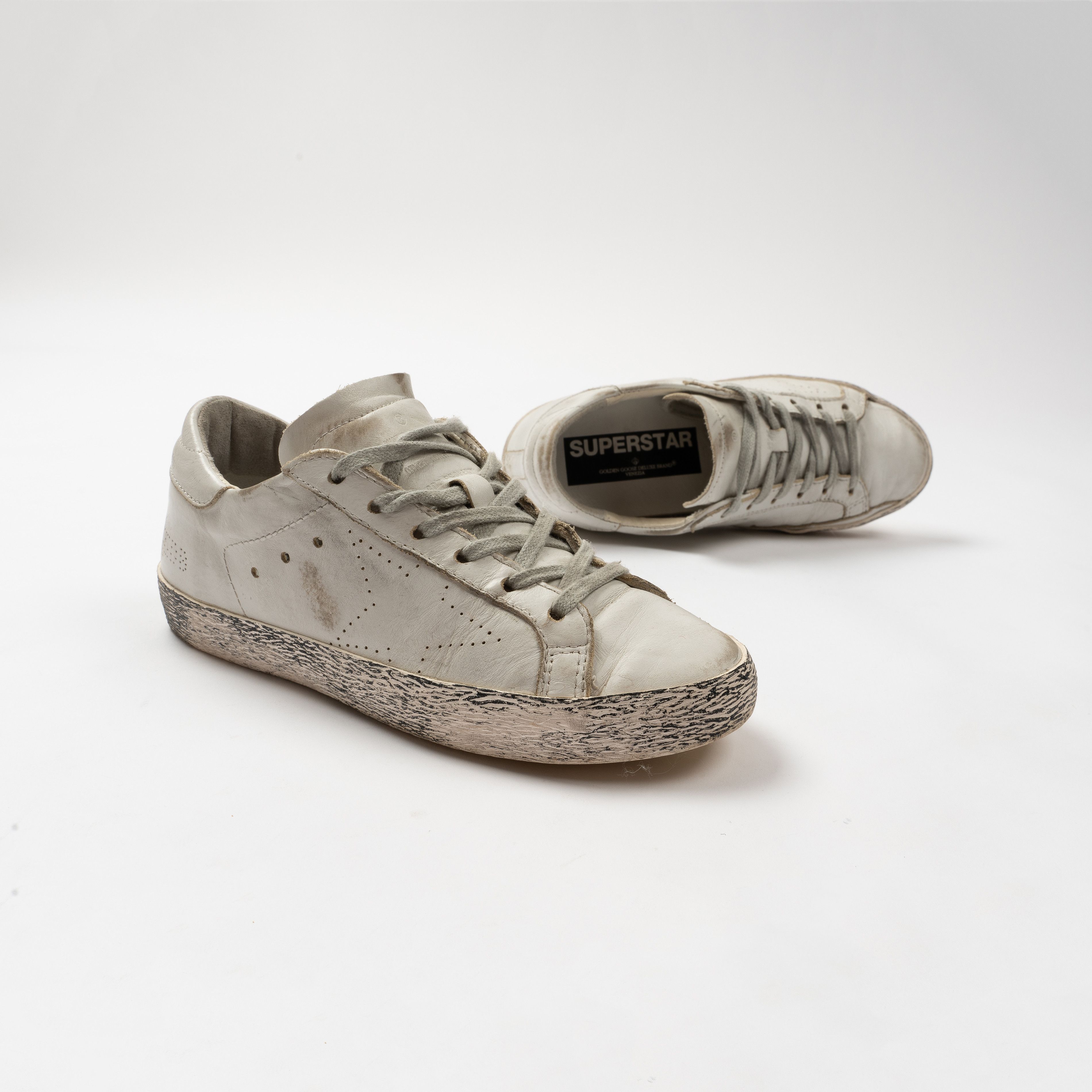 image of Golden Goose Superstar Sneakers in White, Women's (Size 5)