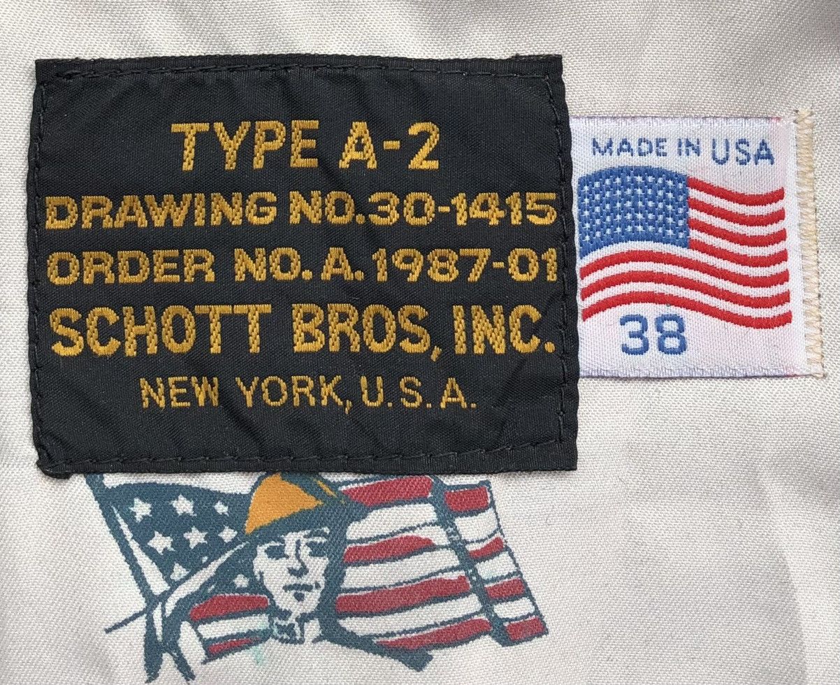 Schott Vtg 80s Schott Bross Type A-2 Leather Flight Jacket Patches Size US M / EU 48-50 / 2 - 20 Thumbnail