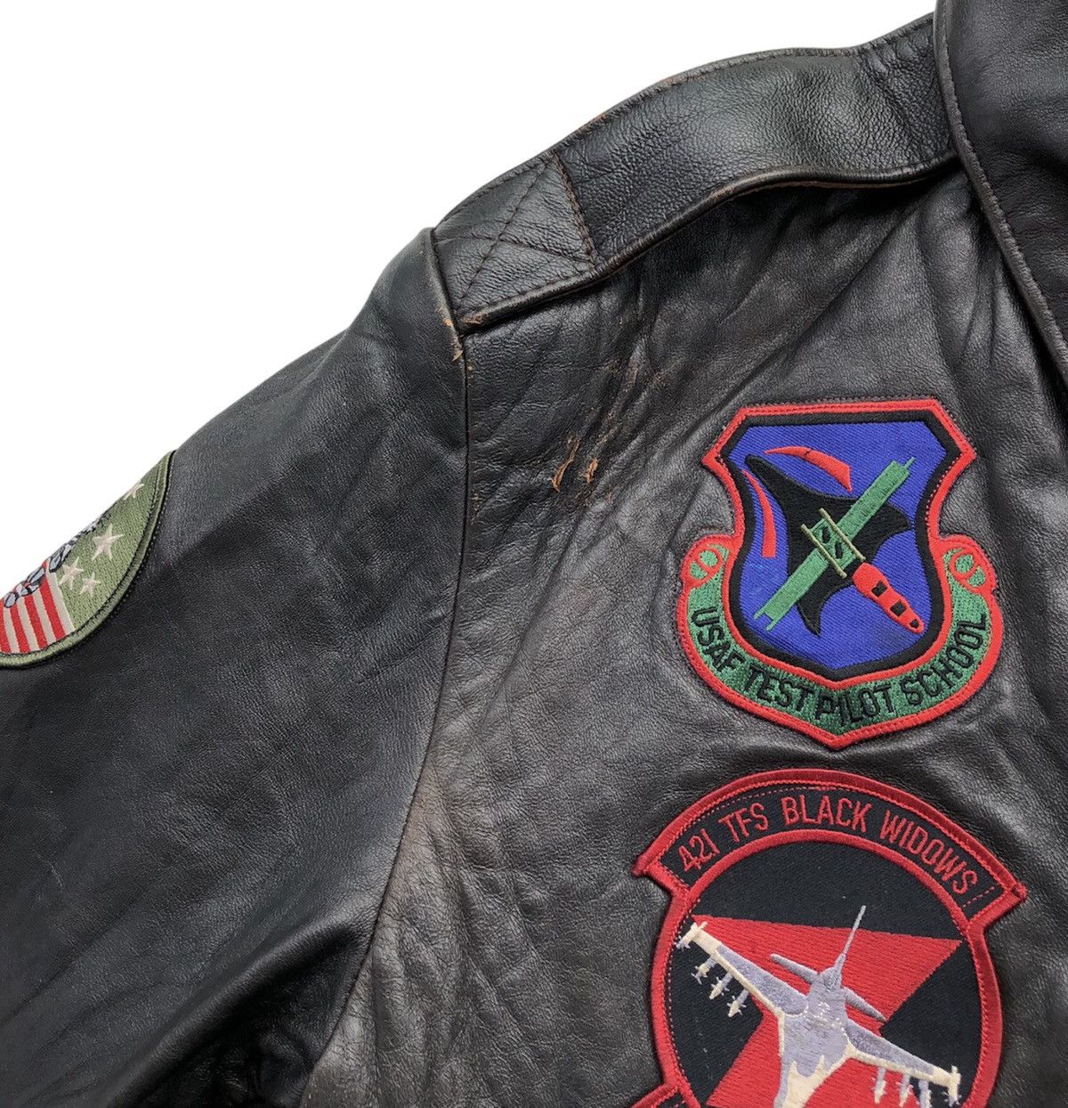 Schott Vtg 80s Schott Bross Type A-2 Leather Flight Jacket Patches Size US M / EU 48-50 / 2 - 10 Thumbnail