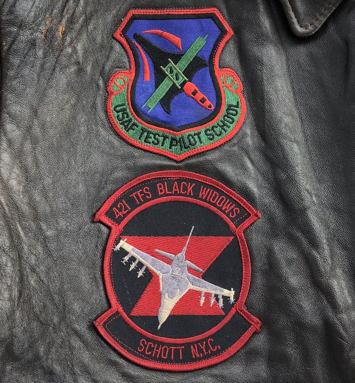 Schott Vtg 80s Schott Bross Type A-2 Leather Flight Jacket Patches Size US M / EU 48-50 / 2 - 11 Thumbnail